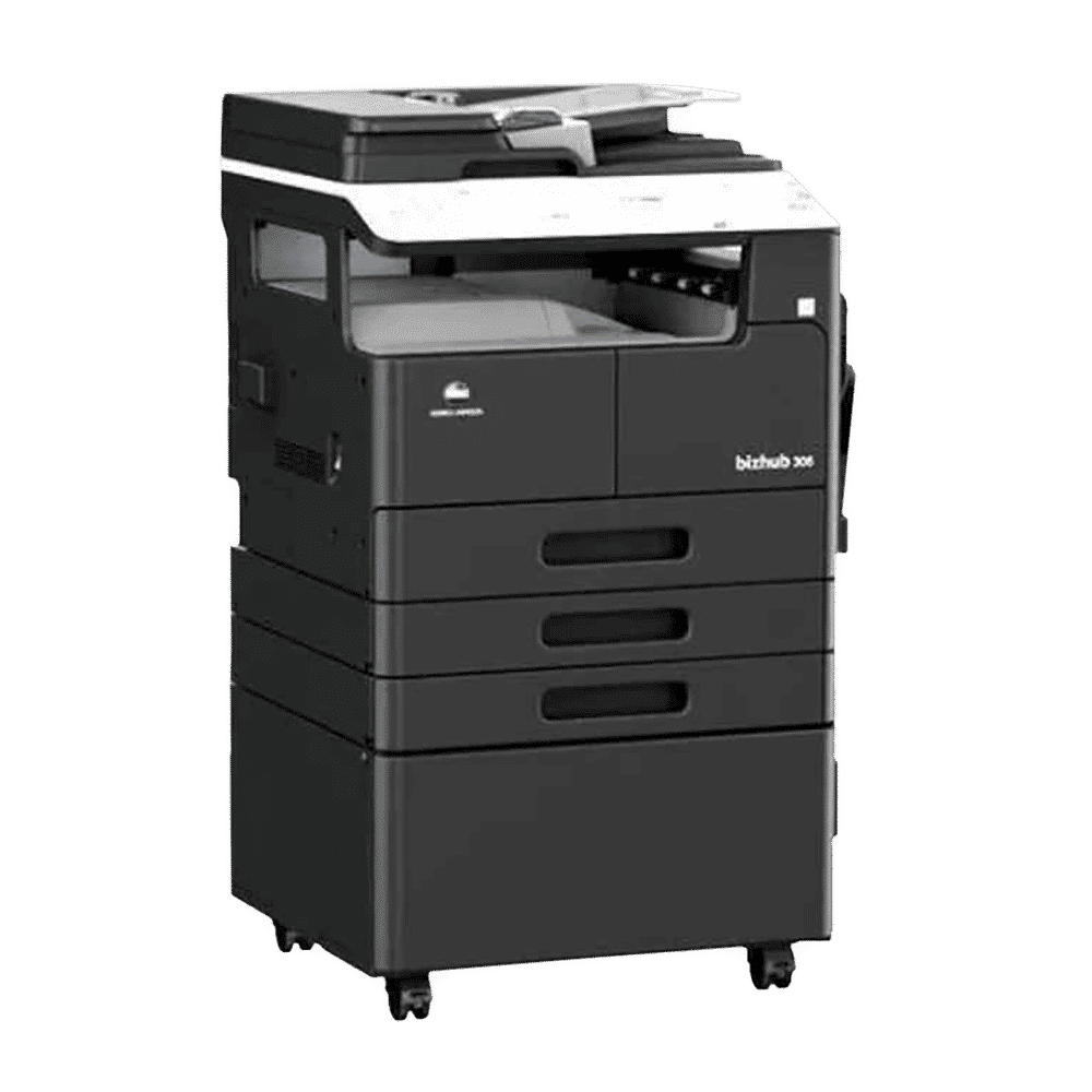 KONICA Bizhub 306i Wireless Black&White All-in-One Laserjet Printer (Environment Friendly, AAJ0041, Black)_3