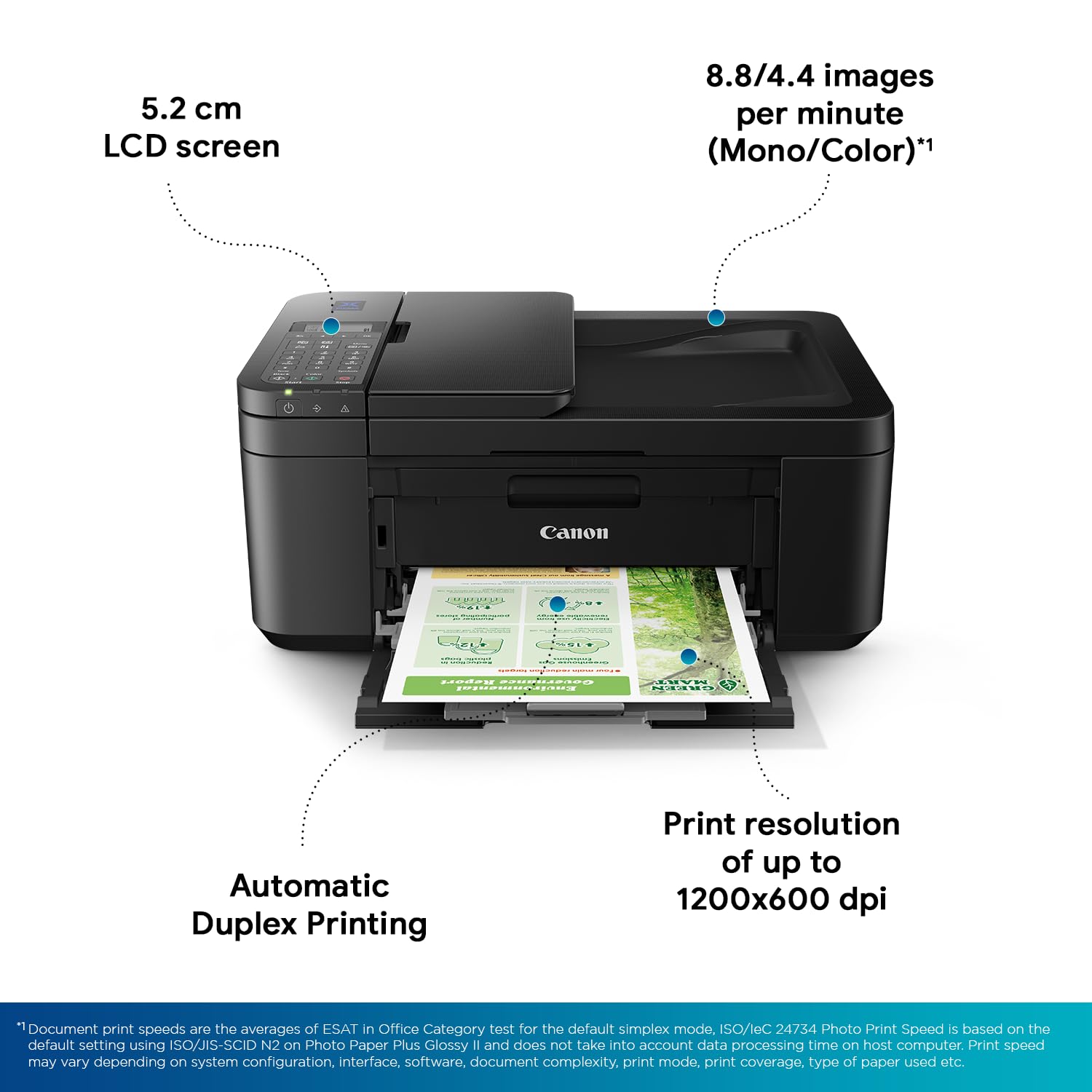 Canon Pixma E4570 All in One Wi-Fi Inkjet Printer with Mono LCD Display (Auto Duplex Printing, Black)_5
