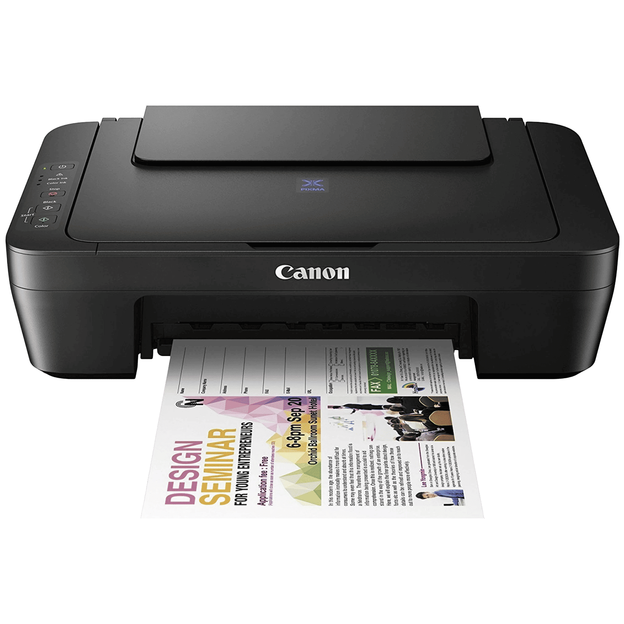 Canon Pixma E410 All in One Inkjet Printer with Quiet Mode (Contact Image Sensor, Black)_2