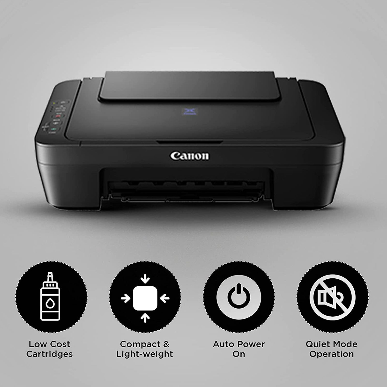 Canon Pixma E410 All in One Inkjet Printer with Quiet Mode (Contact Image Sensor, Black)_4