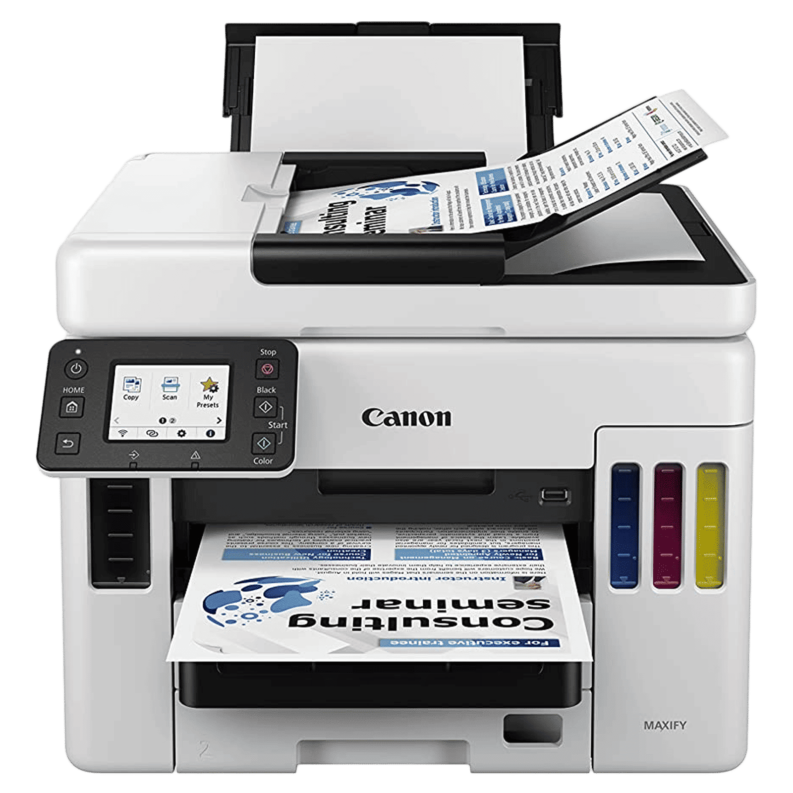 Canon Maxify GX7070 Wireless Color All-in-One Ink Tank Printer (Contact Image Sensor, 4471C012AA, Black)_2