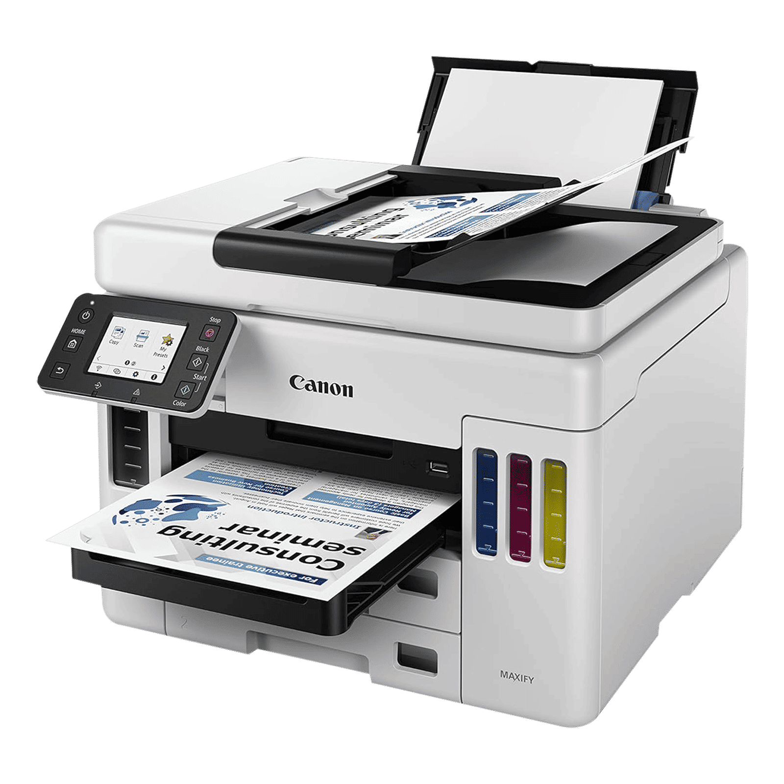 Canon Maxify GX7070 Wireless Color All-in-One Ink Tank Printer (Contact Image Sensor, 4471C012AA, Black)_4