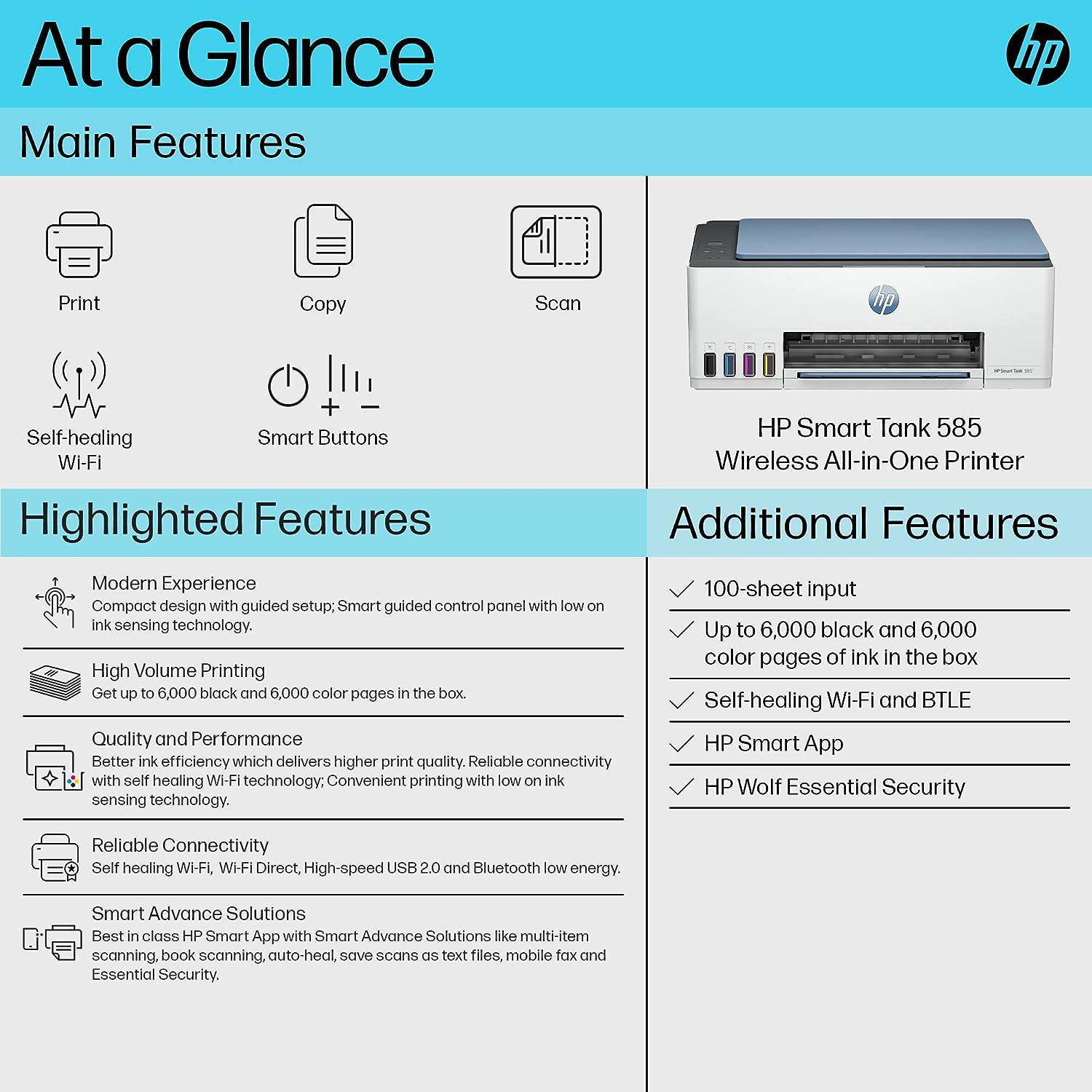 HP Smart Tank 585 All in One Wi-Fi Inkjet Printer with Auto On-Off Technology (Low-on-Ink Sensors, White)_15