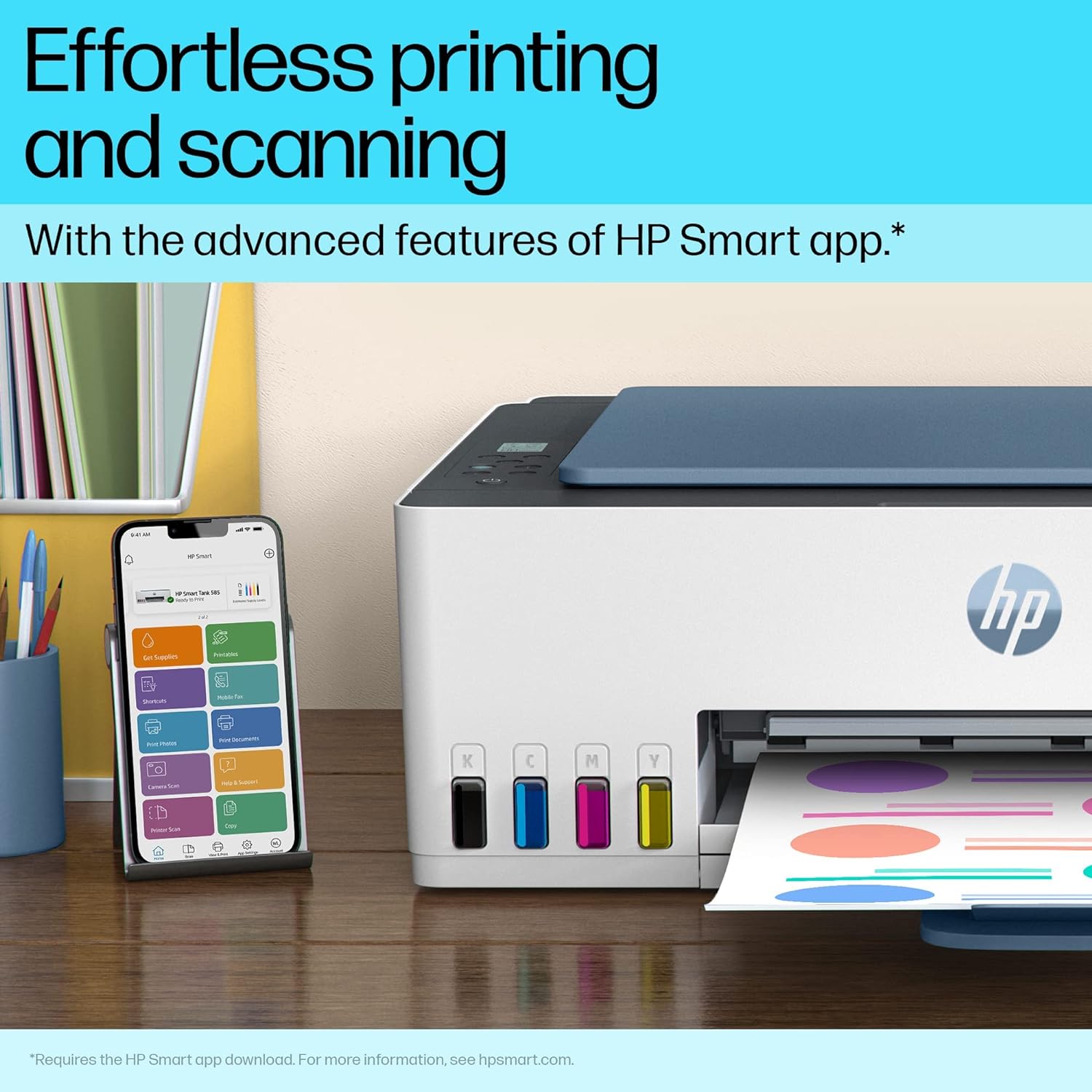 HP Smart Tank 585 All in One Wi-Fi Inkjet Printer with Auto On-Off Technology (Low-on-Ink Sensors, White)_17
