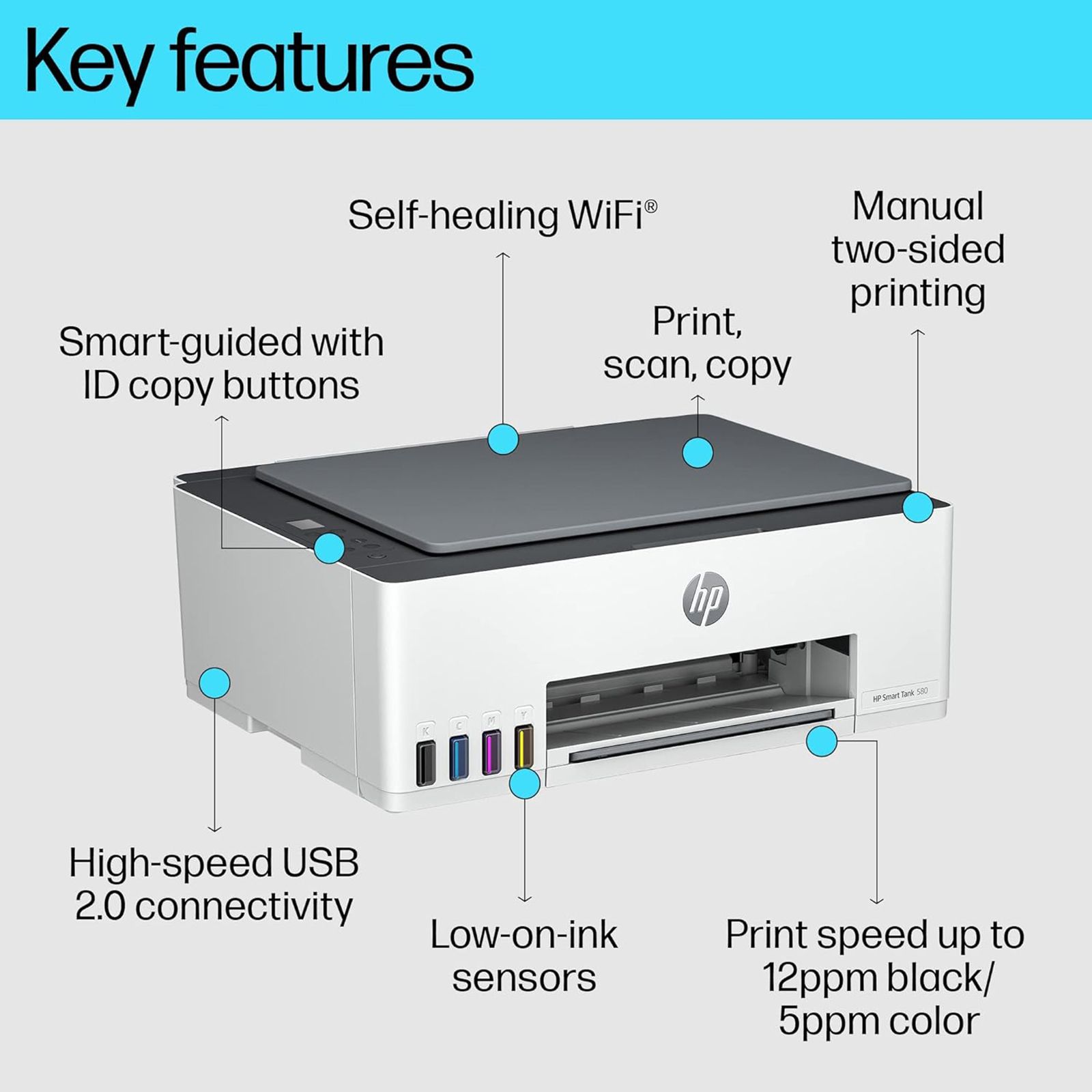 HP Smart Tank 580 All in One Wi-Fi Inkjet Printer with Auto On-Off Technology (Low-on-Ink Sensors, Light Basalt)_15