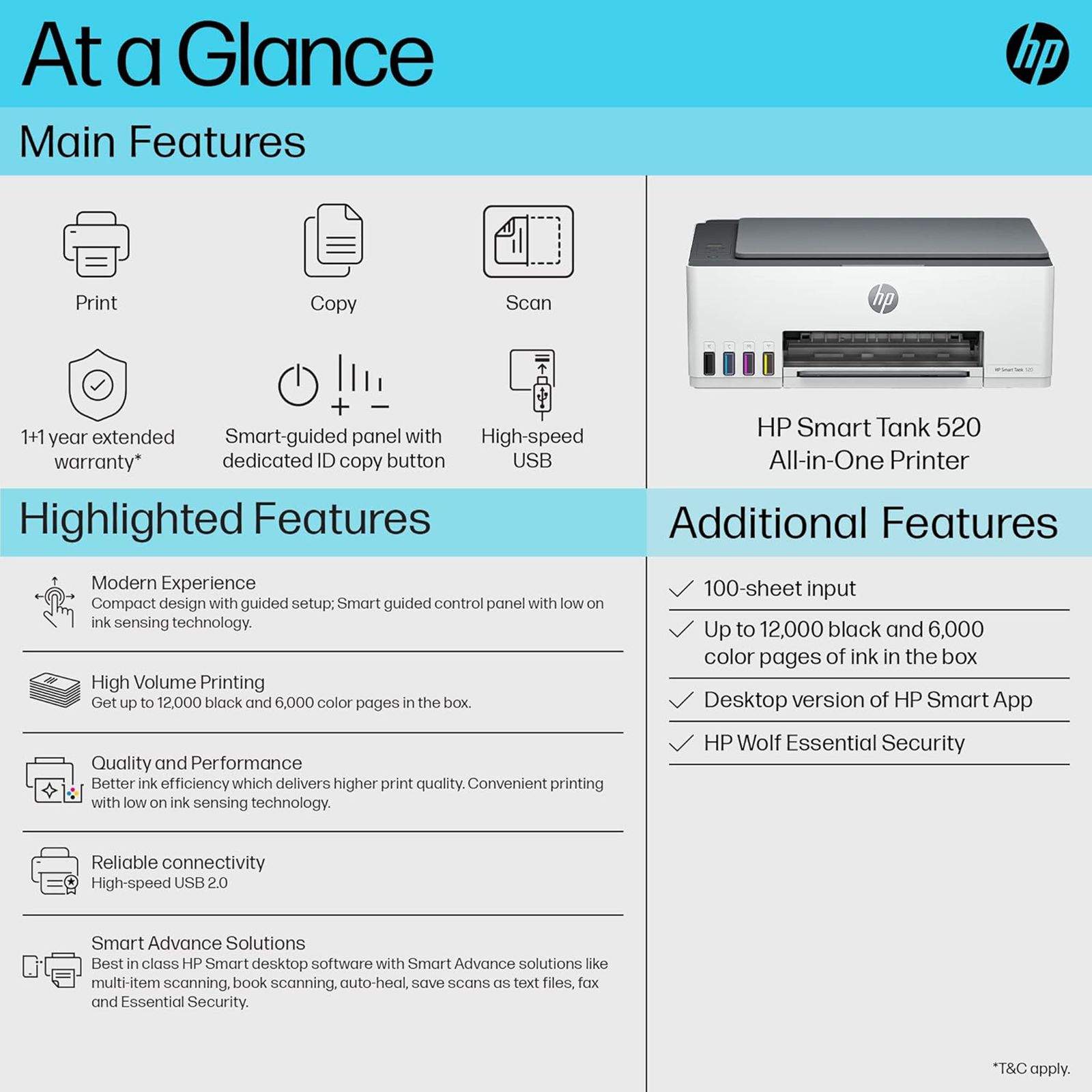 HP Smart Tank 520 All in One Inkjet Printer with Smart Guided Control Panel (Low-on-Ink Sensors, Light Basalt)_17