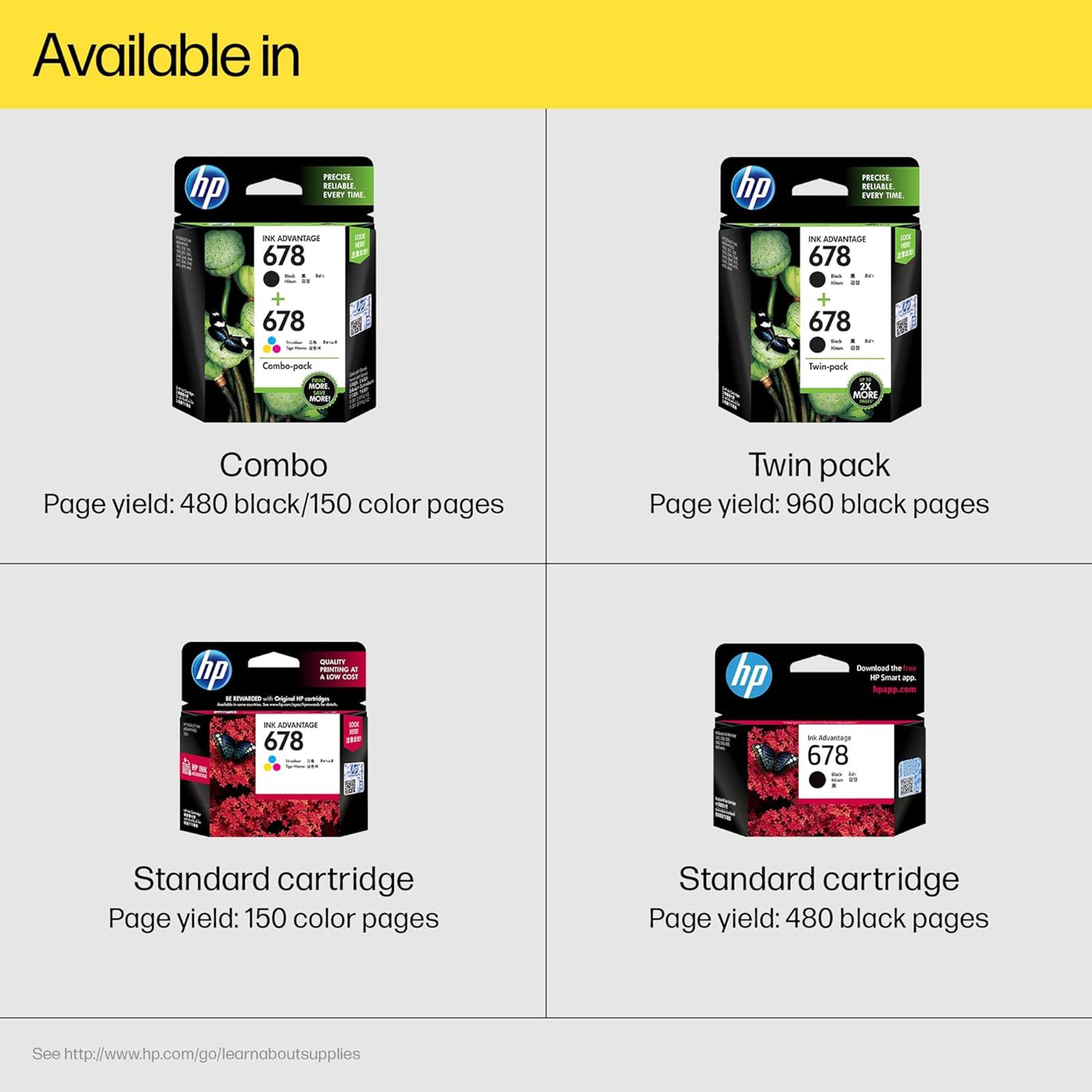 HP 678 Original Ink Advantage Ink Cartridge (886112447847N, Tri-color)_3