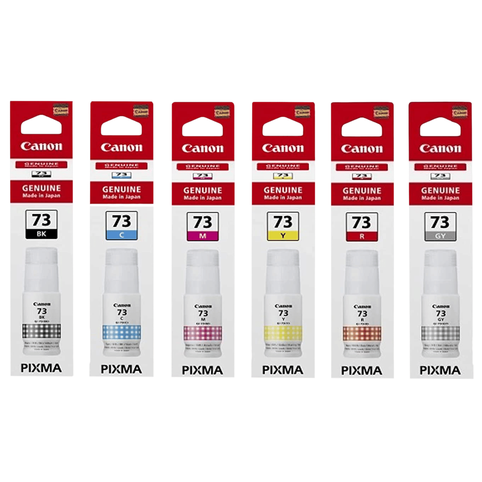 Canon Pixma GI 73 Pack of 6 Ink Bottle (4701C004AA, Multicolor)_1