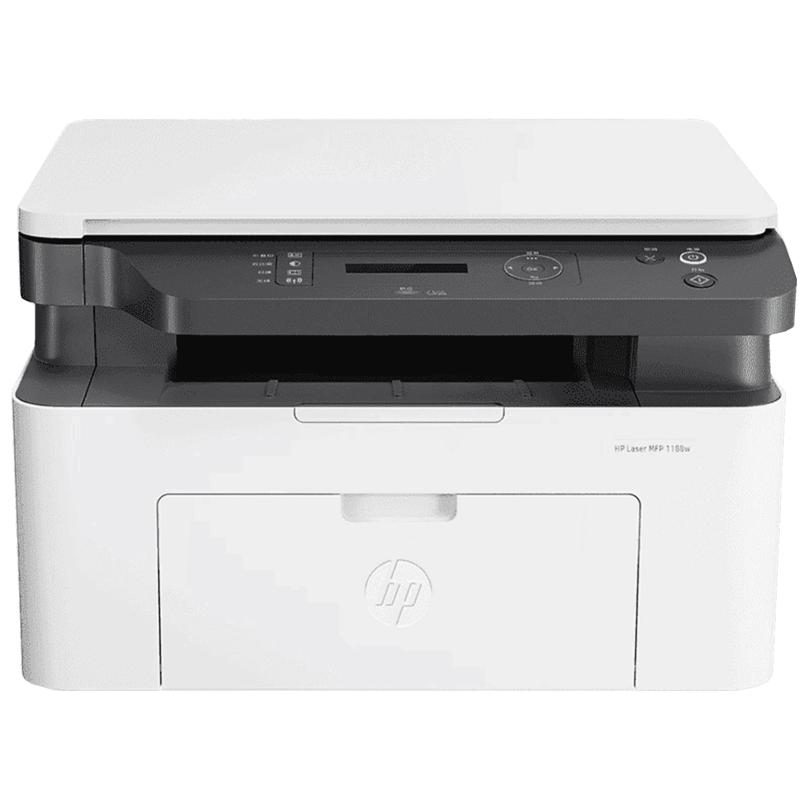 HP Laser MFP 1188W Multi Function Wi-Fi Monochrome Laser Printer with 2-Line LCD Display (3 LED Indicator Lights, White) HP Laser MFP 1188W Multi Function Wi-Fi Monochrome Laser Printer with 2-Line LCD Display (3 LED Indicator Lights, White)_1