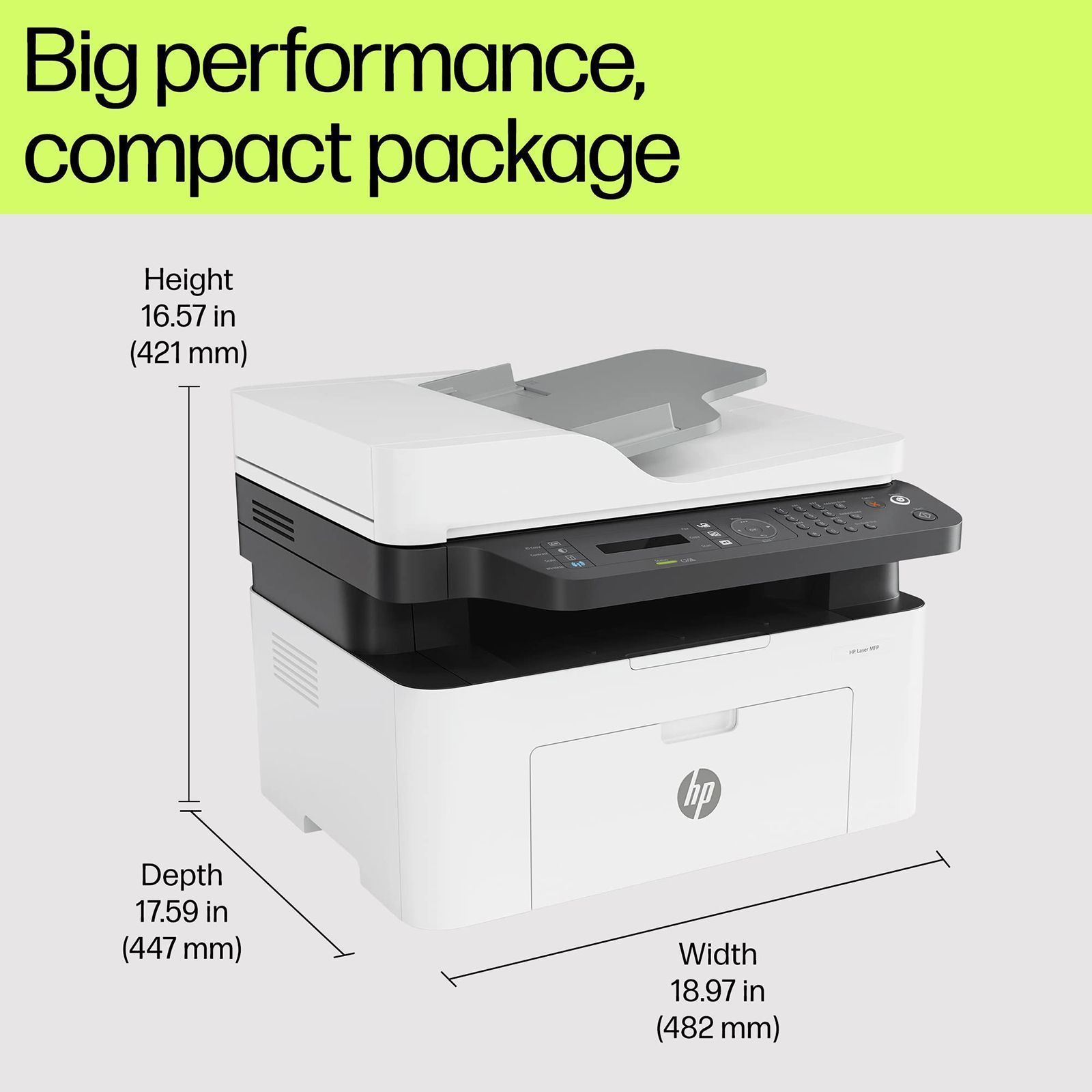 HP Laser MFP 1188FNW Multi Function Wi-Fi Monochrome Laser Printer with 2-Line LCD Display (4 LED Indicator Lights, White) HP Laser MFP 1188FNW Multi Function Wi-Fi Monochrome Laser Printer with 2-Line LCD Display (4 LED Indicator Lights, White)_4