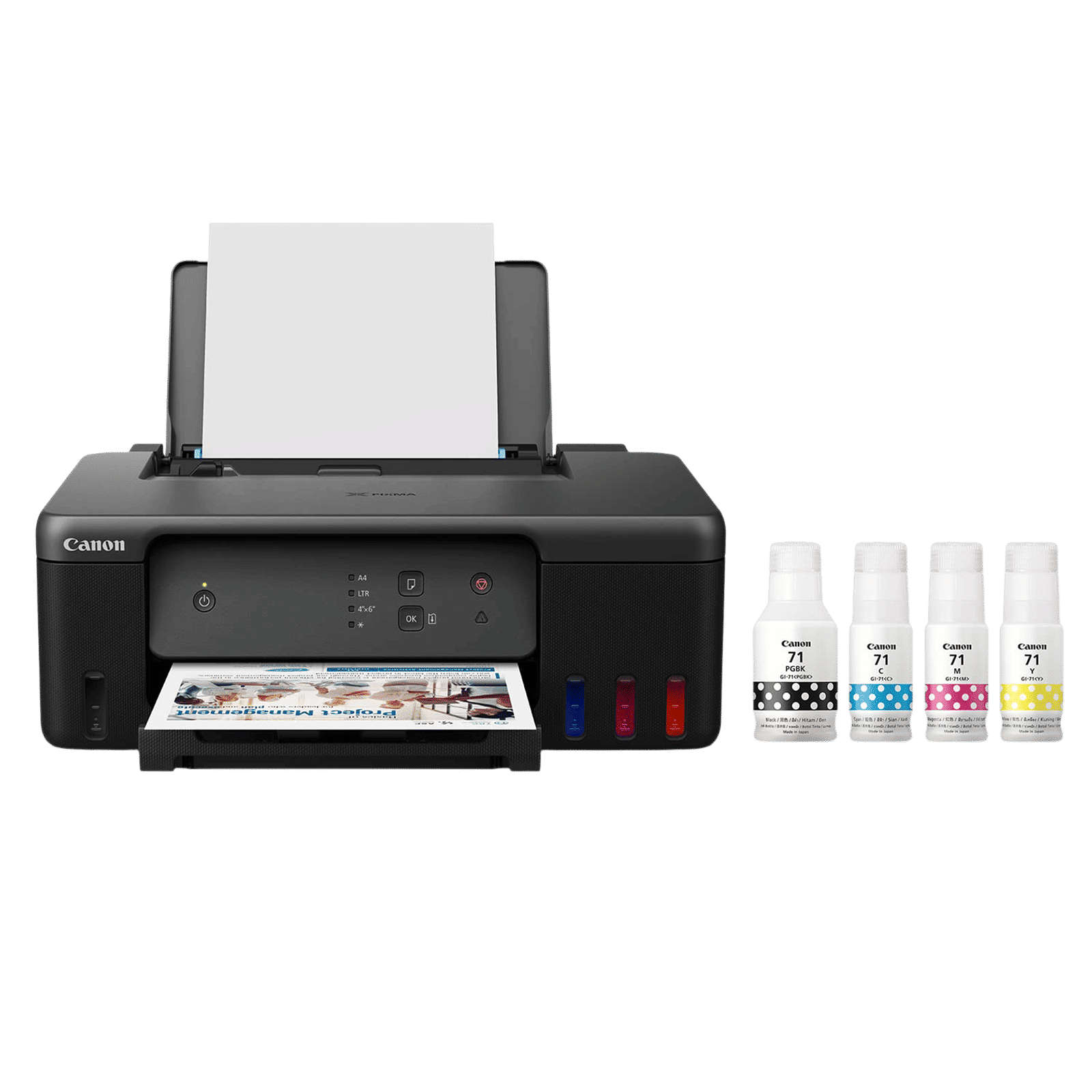 Canon Pixma G1737 Single Function Ink Tank Printer with 4 Ink Bottles Included (Low Cost Printing, Black)_6