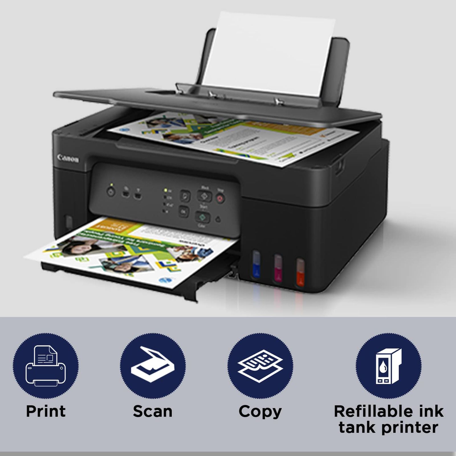 Canon Pixma G3730 Multi Function Wi-Fi Ink Tank Printer with Small Ink Bottles (Mobile & Cloud Printing, Black)_3