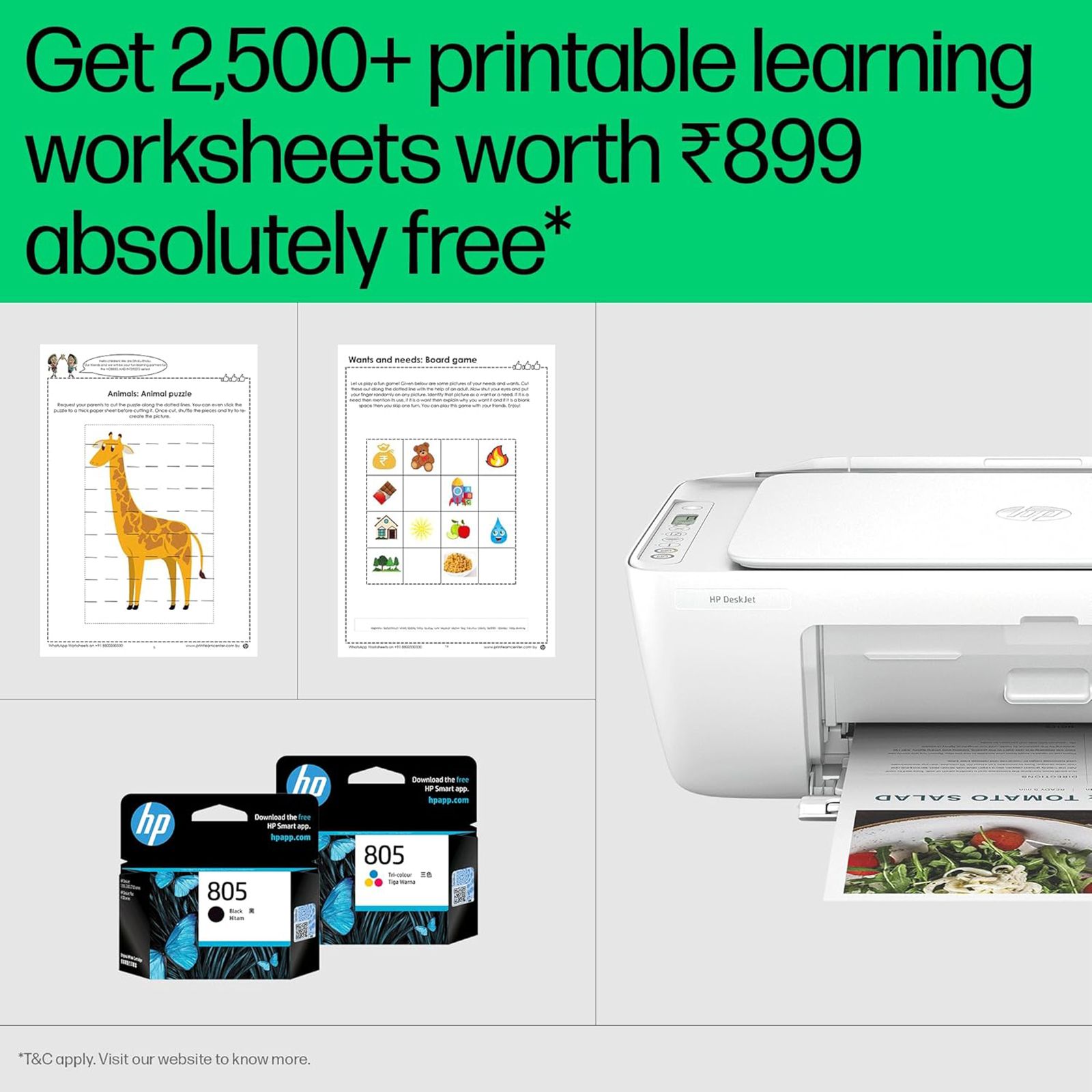 HP DeskJet 2820 All in One Wi-Fi Inkjet Printer with Self Reset (Simple Setup Smart App, White)_10