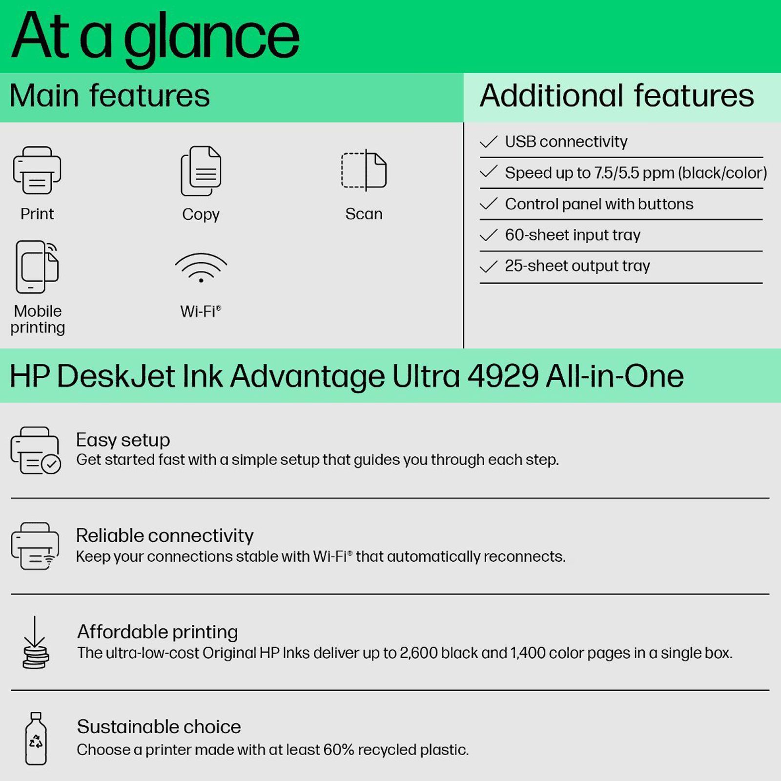 HP Deskjet Ink Advantage Ultra 4929 All in One Wi-Fi Inkjet Printer with Icon LCD Display (Simple Setup Smart App, Rose Wood)_7