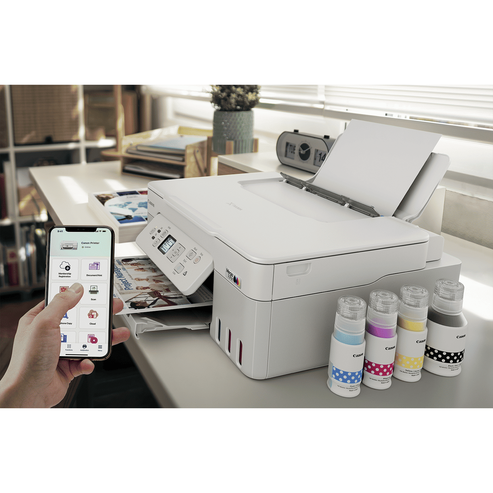 Canon PIXMA MegaTank G3780 Multi Function Wi-Fi Ink Tank Printer with 4 Additional Ink Bottles (Auto Duplex Printing, White)_7