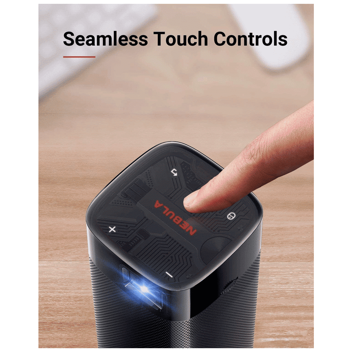 ANKER Nebula Apollo HD DLP Projector With Remote (480 Lumens, Wi-Fi, Black)_4