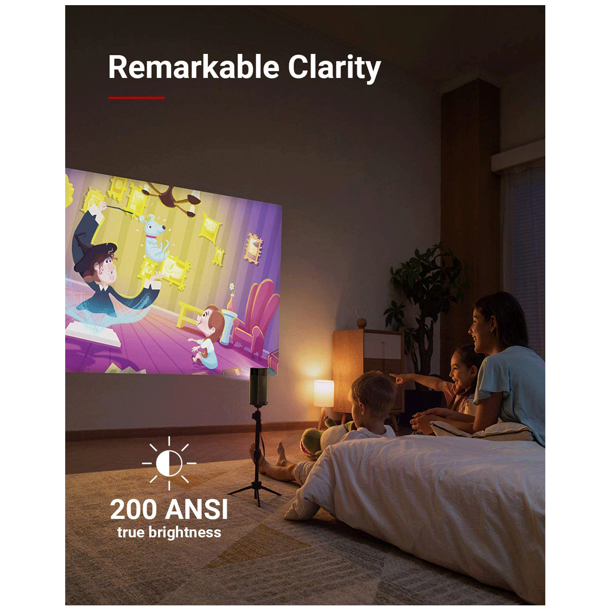 ANKER Nebula Apollo HD DLP Projector With Remote (480 Lumens, Wi-Fi, Black)_8