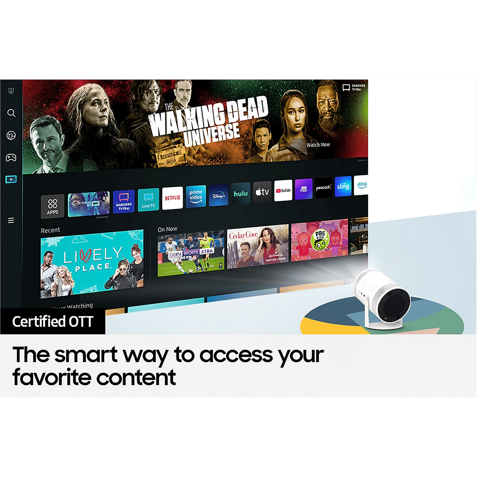 SAMSUNG 3 Freestyle Full HD LED Projector (550 Lumens, Wi-fi + Bluetooth + HDMI, Voice Assistant, SP-LSP3BLAXXL, White)_13