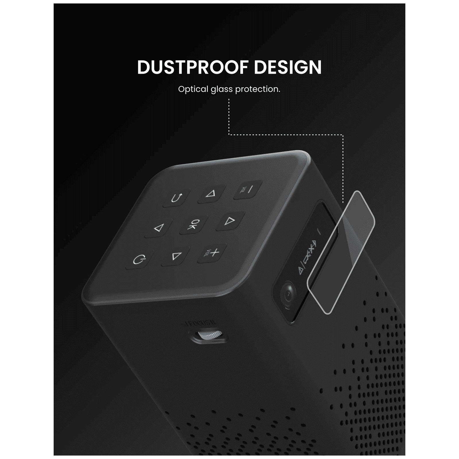 Portronics Pico 11 Ultra HD 4K LED Projector With Remote (840 Lumens, WiFi, Black)_2