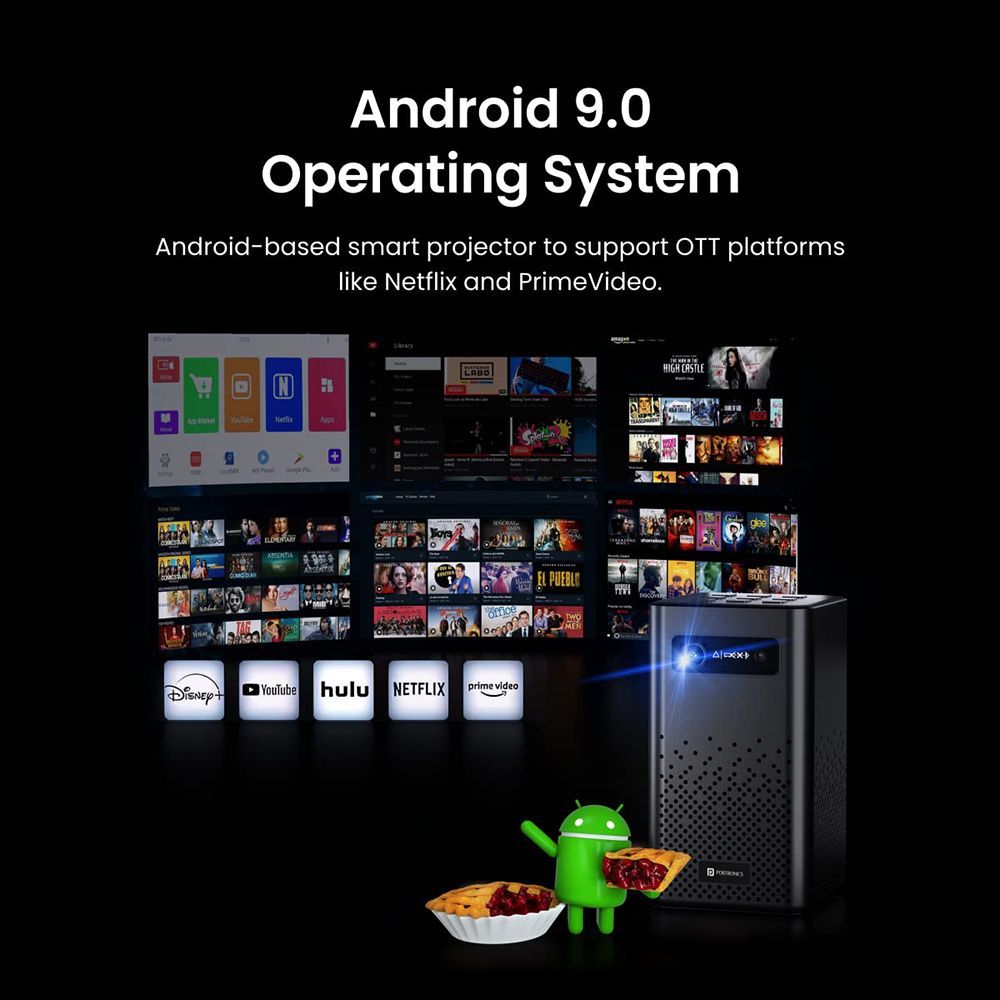 Portronics Pico 11 Ultra HD 4K LED Projector With Remote (840 Lumens, WiFi, Black)_3