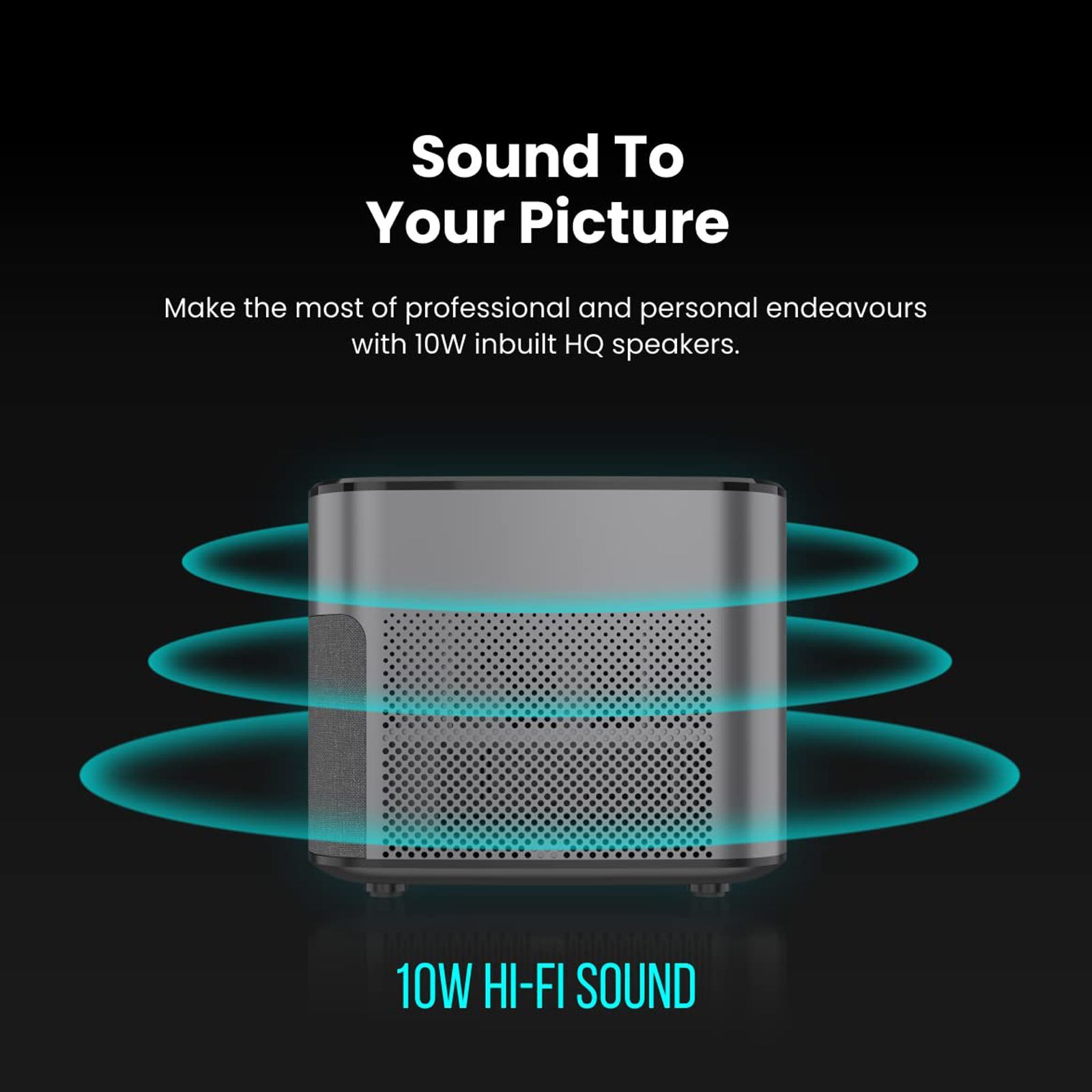 Portronics Beem 300 Full HD LED Projector With Remote (4300 Lumens, Wi-Fi, Black) Portronics Beem 300 Full HD LED Projector With Remote (4300 Lumens, Wi-Fi, Black)_16