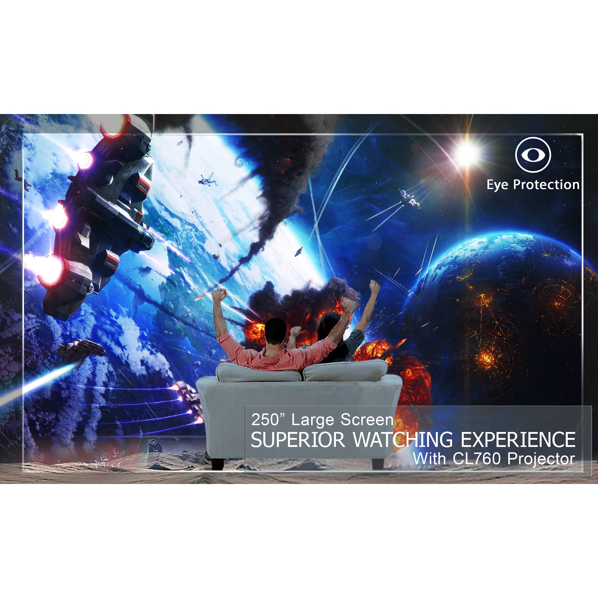 XElectron CL760 Full HD LED Projector (6800 Lumens, USB + HDMI + AV + VGA Ports, Bluetooth Connectivity, Black)_7