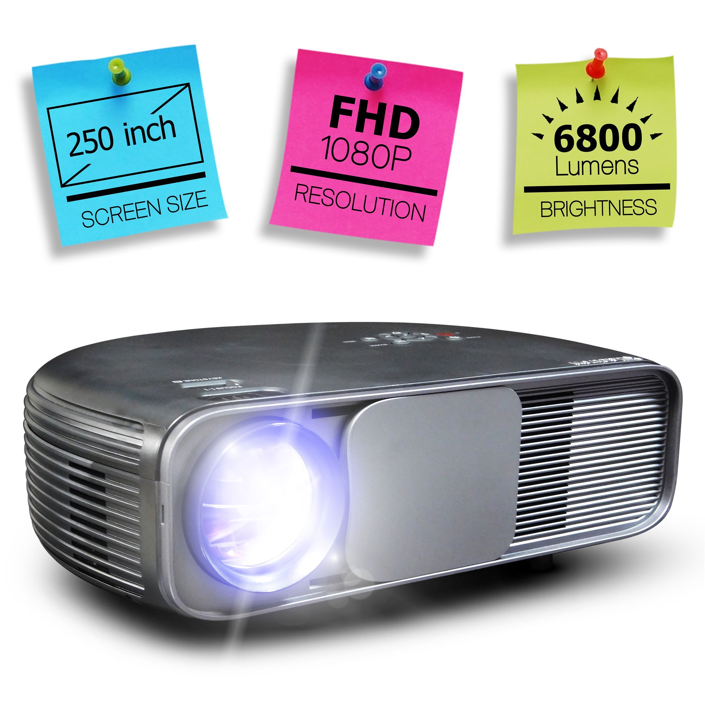 XElectron CL760 Full HD LED Projector (6800 Lumens, USB + HDMI + AV + VGA Ports, Bluetooth Connectivity, Black)_9
