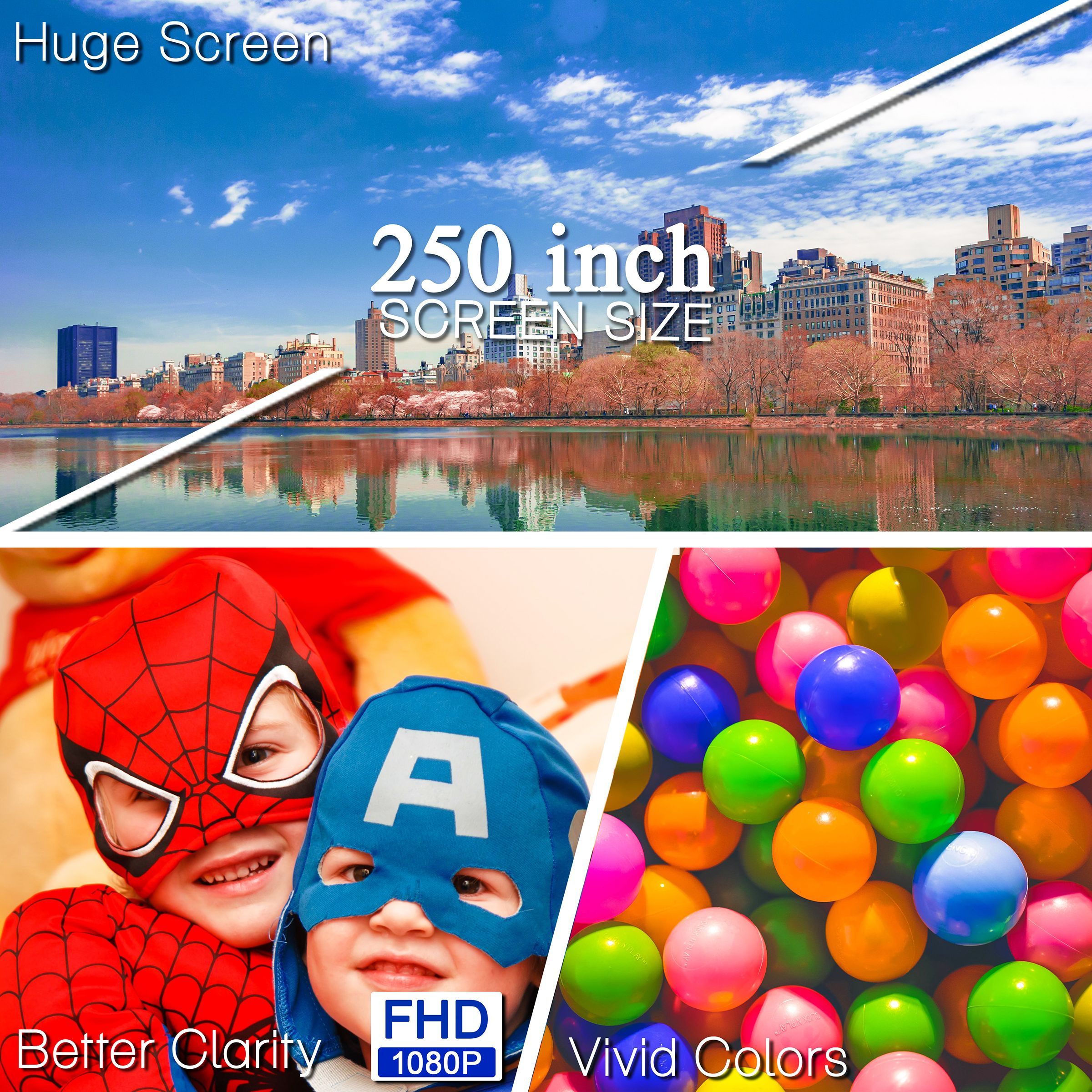 XElectron CL760 Full HD LED Projector (6800 Lumens, USB + HDMI + AV + VGA Ports, Bluetooth Connectivity, Black)_10