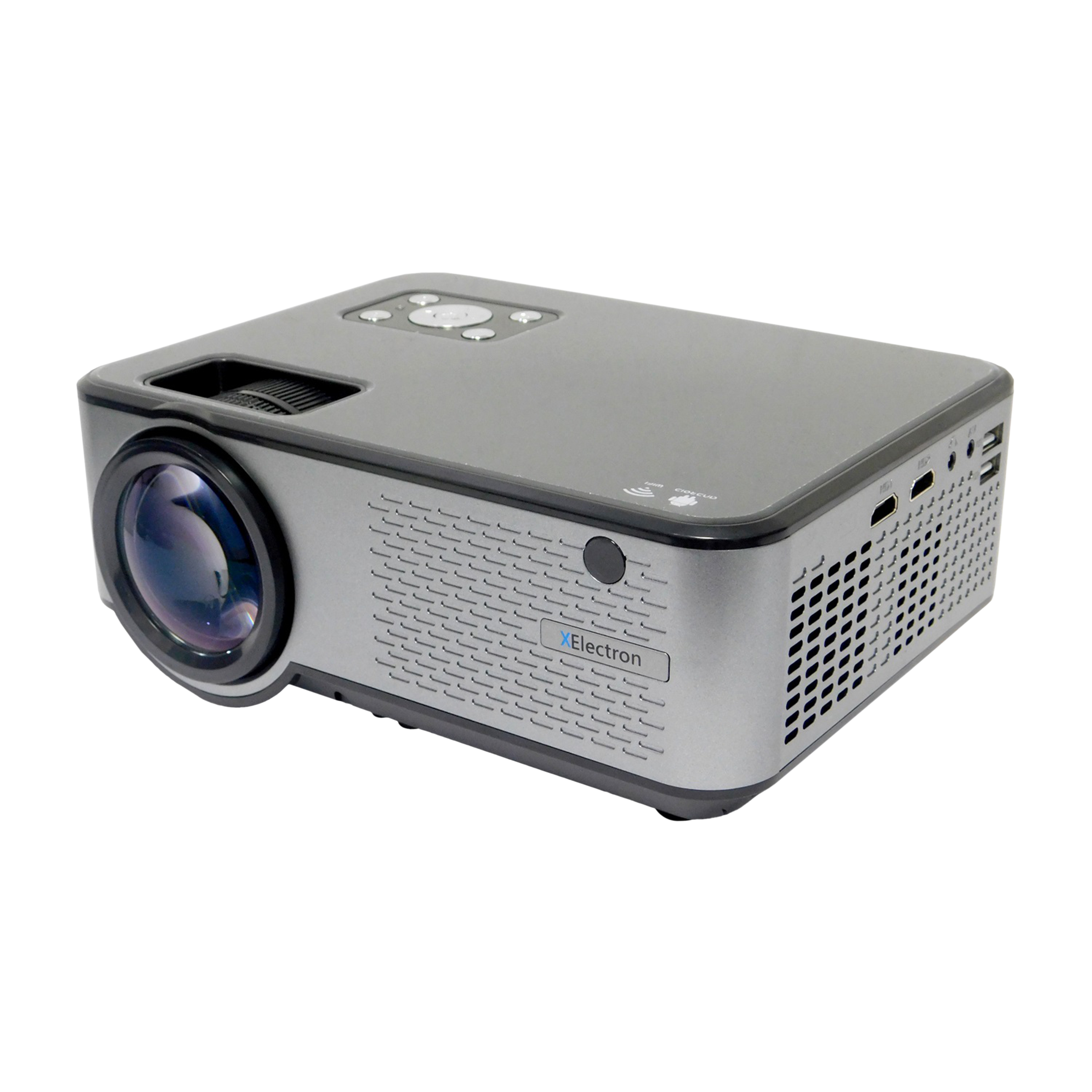 XElectron C9 Plus Full HD LED Projector (3800 Lumens, USB + HDMI + AV + VGA Ports, Bluetooth Connectivity, Grey) XElectron C9 Plus Full HD LED Projector (3800 Lumens, USB + HDMI + AV + VGA Ports, Bluetooth Connectivity, Grey)_2