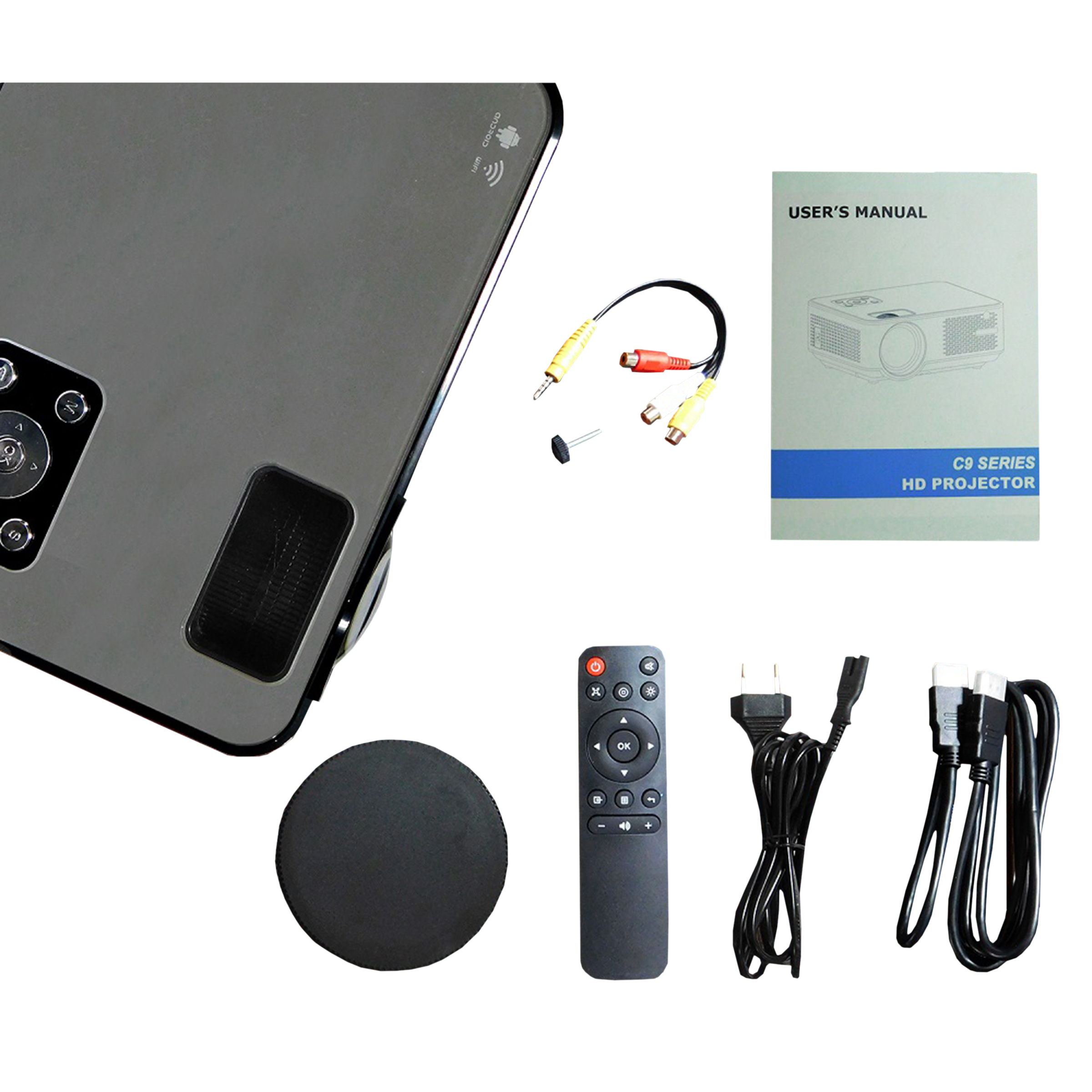 XElectron C9 Plus Full HD LED Projector (3800 Lumens, USB + HDMI + AV + VGA Ports, Bluetooth Connectivity, Grey) XElectron C9 Plus Full HD LED Projector (3800 Lumens, USB + HDMI + AV + VGA Ports, Bluetooth Connectivity, Grey)_4