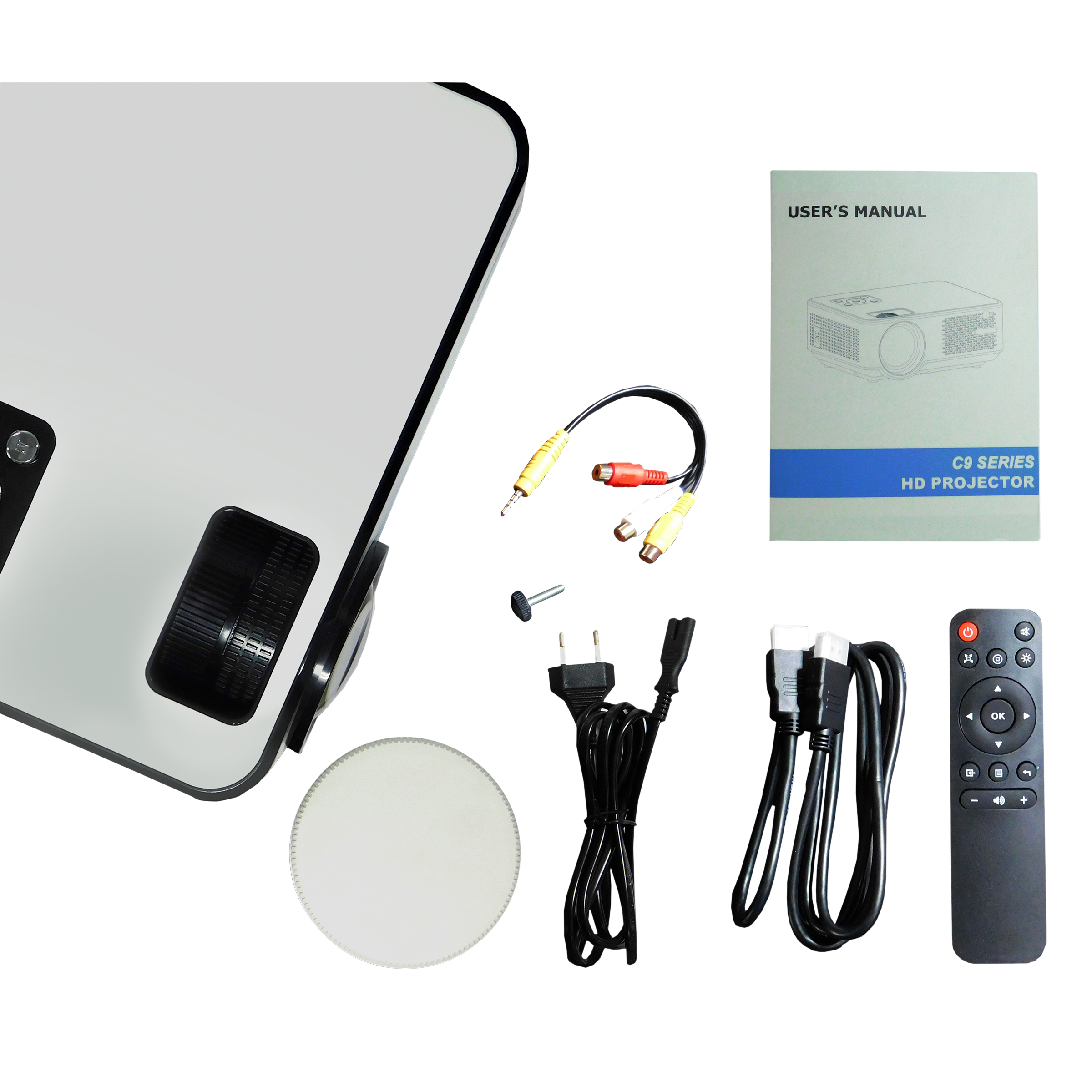 XElectron C9 Miracast Full HD LED Projector (3800 Lumens, USB + HDMI + AV + VGA Ports, 1080p Support, White) XElectron C9 Miracast Full HD LED Projector (3800 Lumens, USB + HDMI + AV + VGA Ports, 1080p Support, White)_3