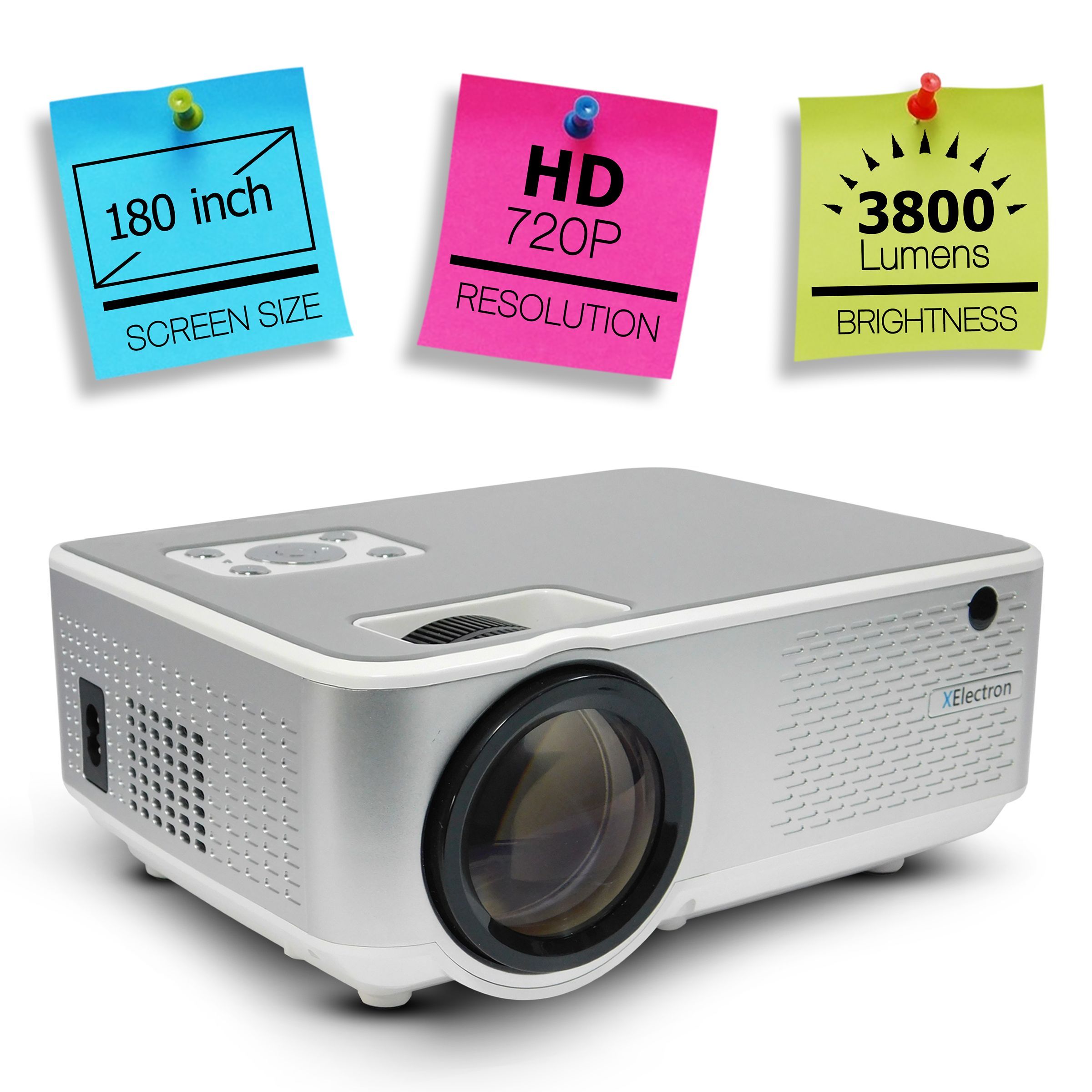 XElectron C9 Standard Full HD LED Projector (4200 Lumens, USB + HDMI + AV + VGA Ports, 1080p Support, White) XElectron C9 Standard Full HD LED Projector (4200 Lumens, USB + HDMI + AV + VGA Ports, 1080p Support, White)_8