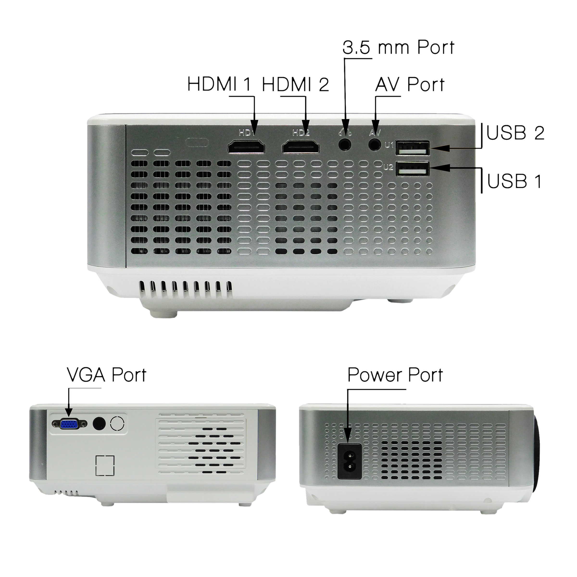 XElectron C9 Standard Full HD LED Projector (4200 Lumens, USB + HDMI + AV + VGA Ports, 1080p Support, White) XElectron C9 Standard Full HD LED Projector (4200 Lumens, USB + HDMI + AV + VGA Ports, 1080p Support, White)_3