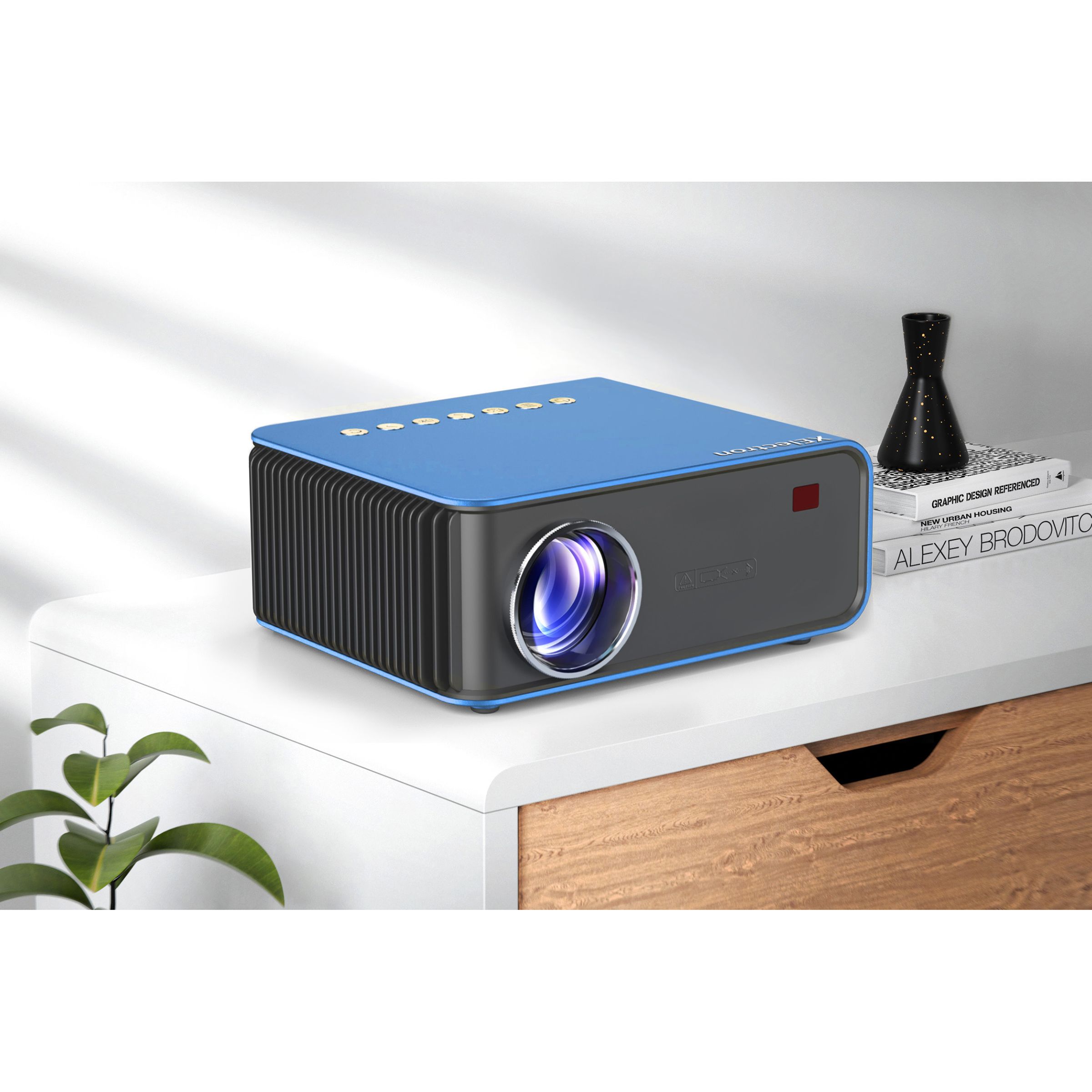 XElectron S2 Miracast Full HD LED Projector With Remote (8400 Lumens, Wi-Fi, Blue)_9