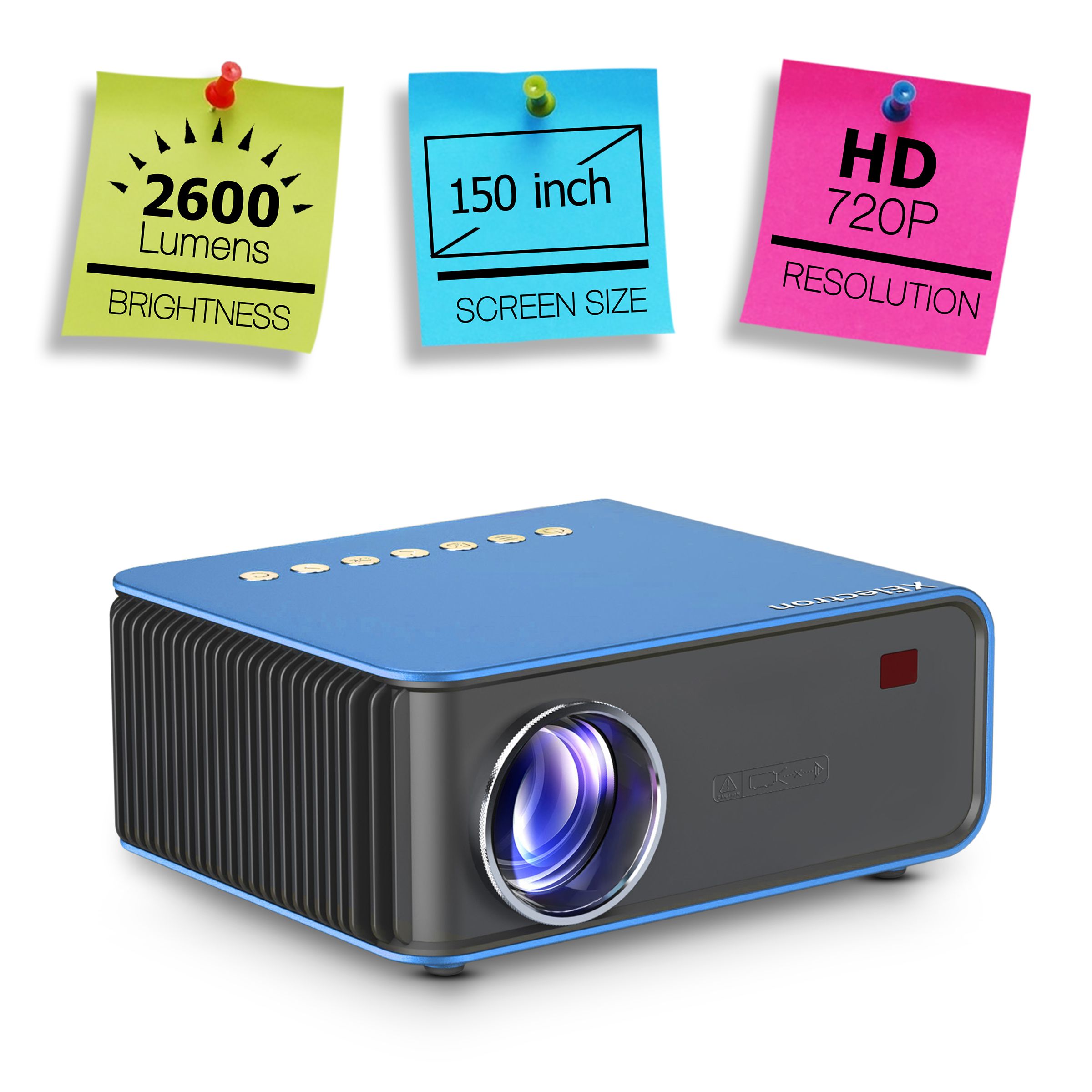 XElectron S2 Miracast Full HD LED Projector With Remote (8400 Lumens, Wi-Fi, Blue)_10