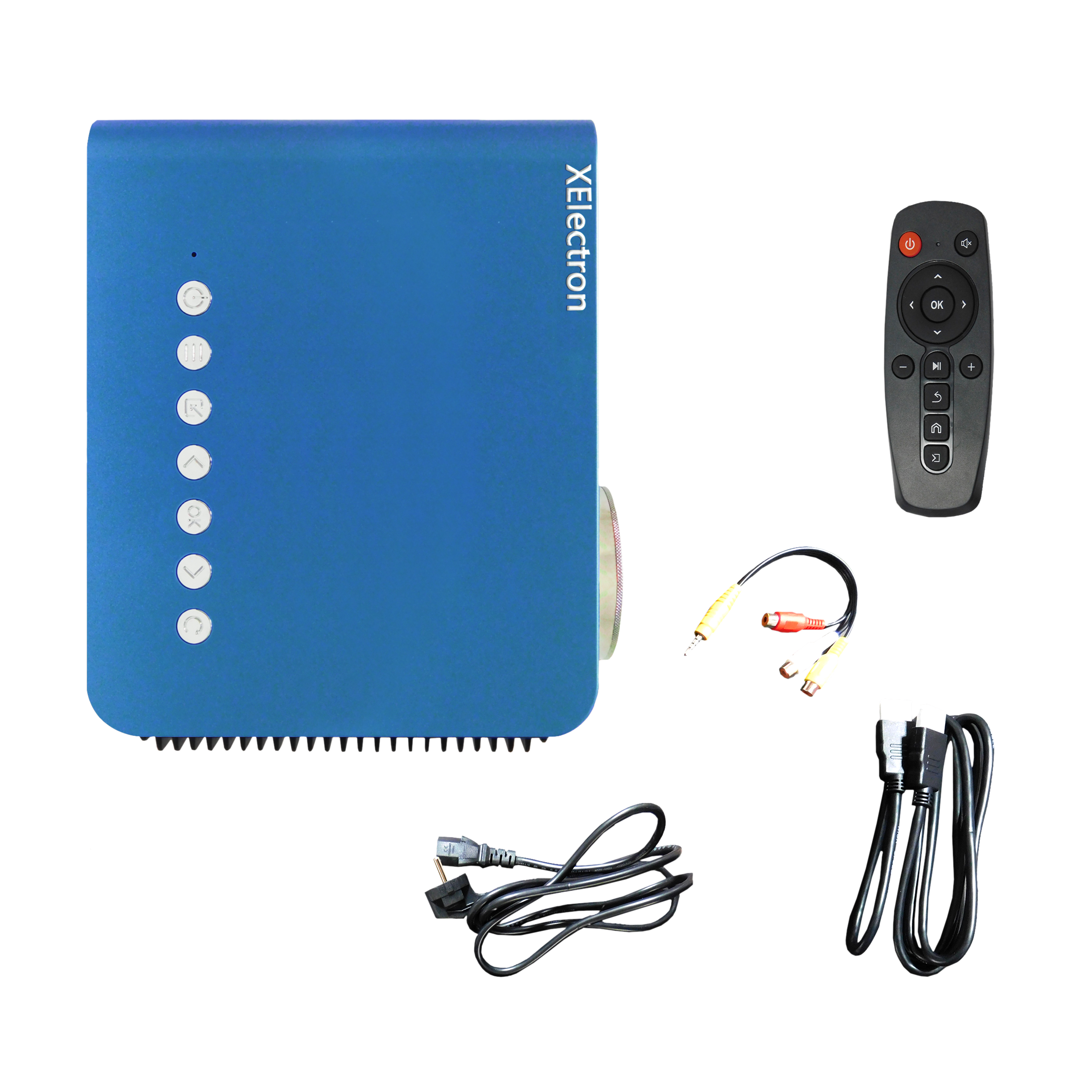 XElectron S2 Miracast Full HD LED Projector With Remote (8400 Lumens, Wi-Fi, Blue)_3