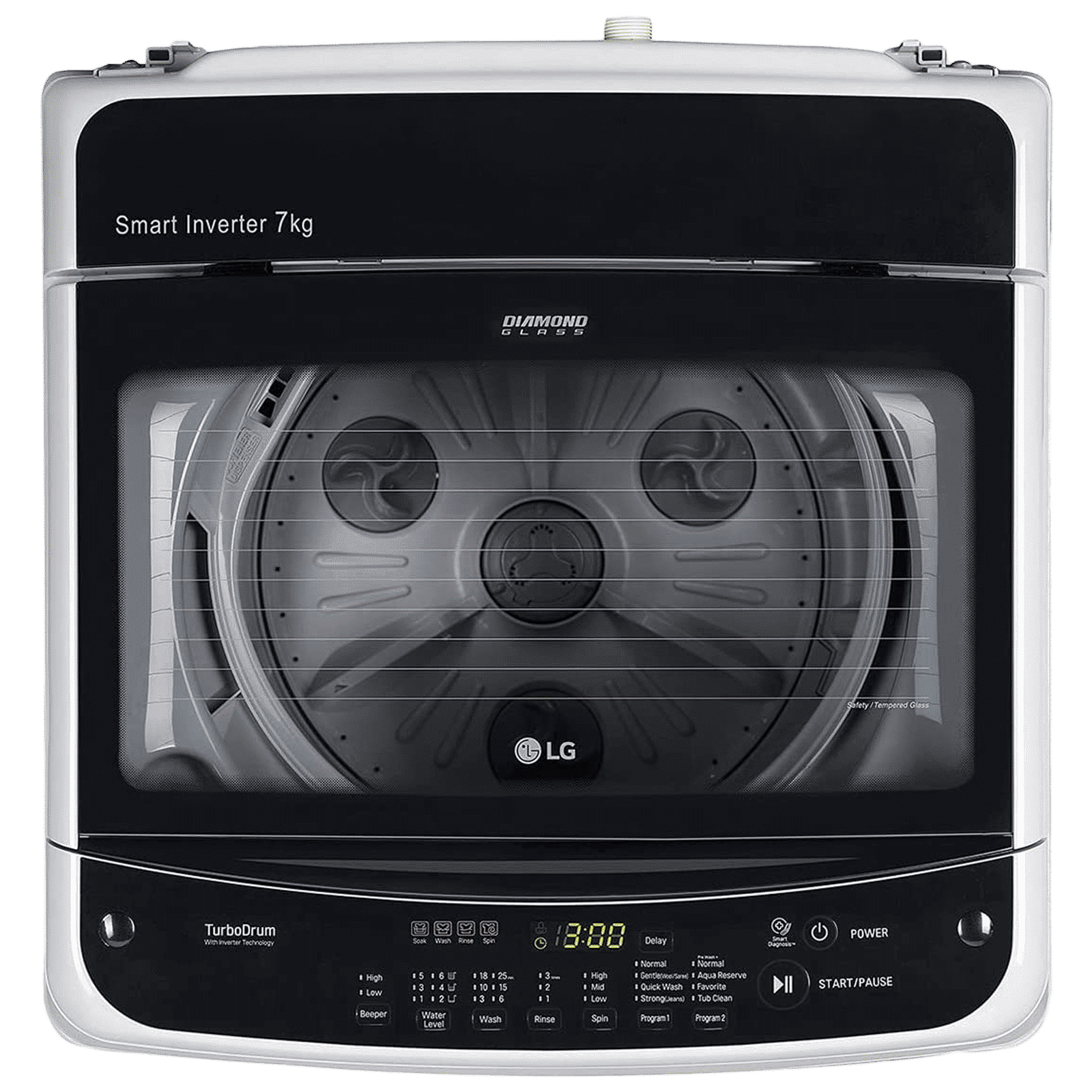 LG 7 kg 5 Star Inverter Fully Automatic Top Load Washing Machine (T70SPSF2Z.ASFQEIL, Auto Balance System, Middle Free Silver)_4