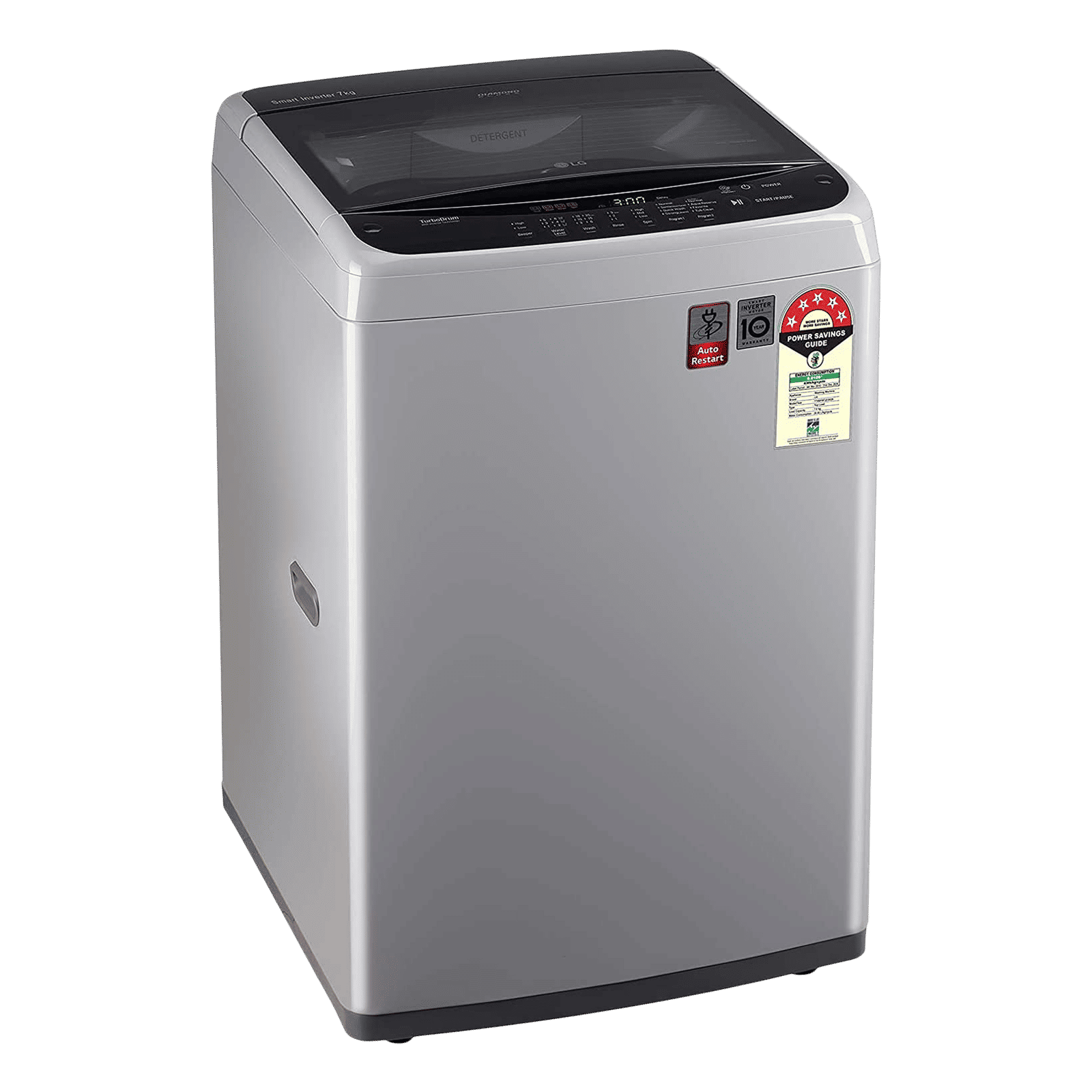 LG 7 kg 5 Star Inverter Fully Automatic Top Load Washing Machine (T70SPSF2Z.ASFQEIL, Auto Balance System, Middle Free Silver)_5