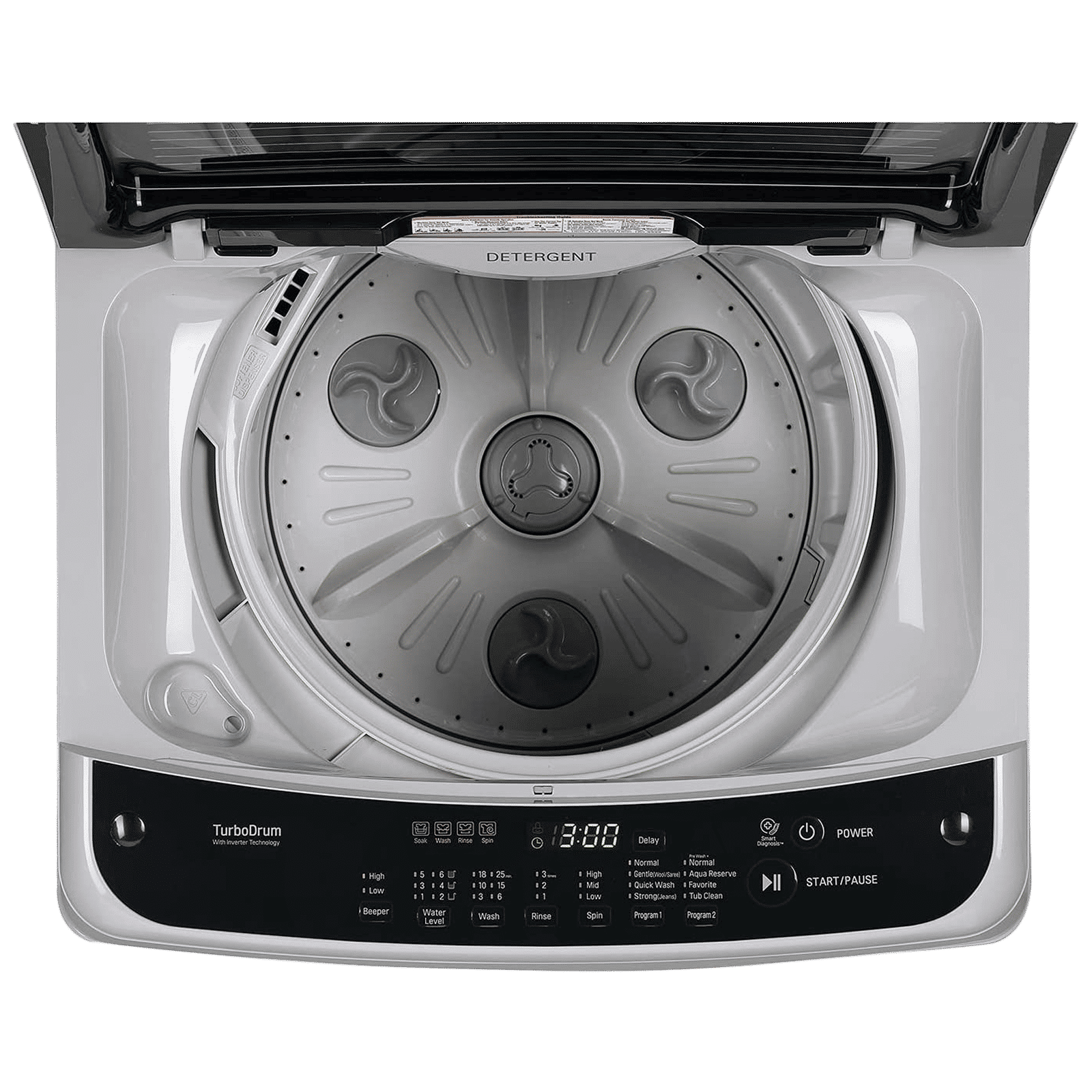 LG 7 kg 5 Star Inverter Fully Automatic Top Load Washing Machine (T70SPSF2Z.ASFQEIL, Auto Balance System, Middle Free Silver)_9