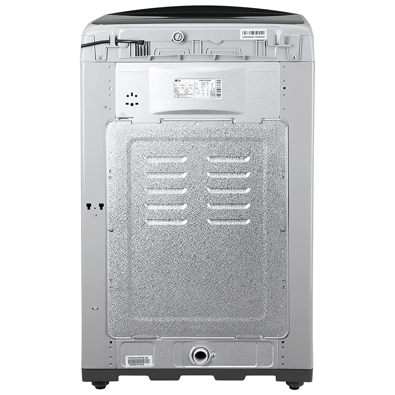 LG 7 kg 5 Star Inverter Fully Automatic Top Load Washing Machine (T70SPSF2Z.ASFQEIL, Auto Balance System, Middle Free Silver)_10
