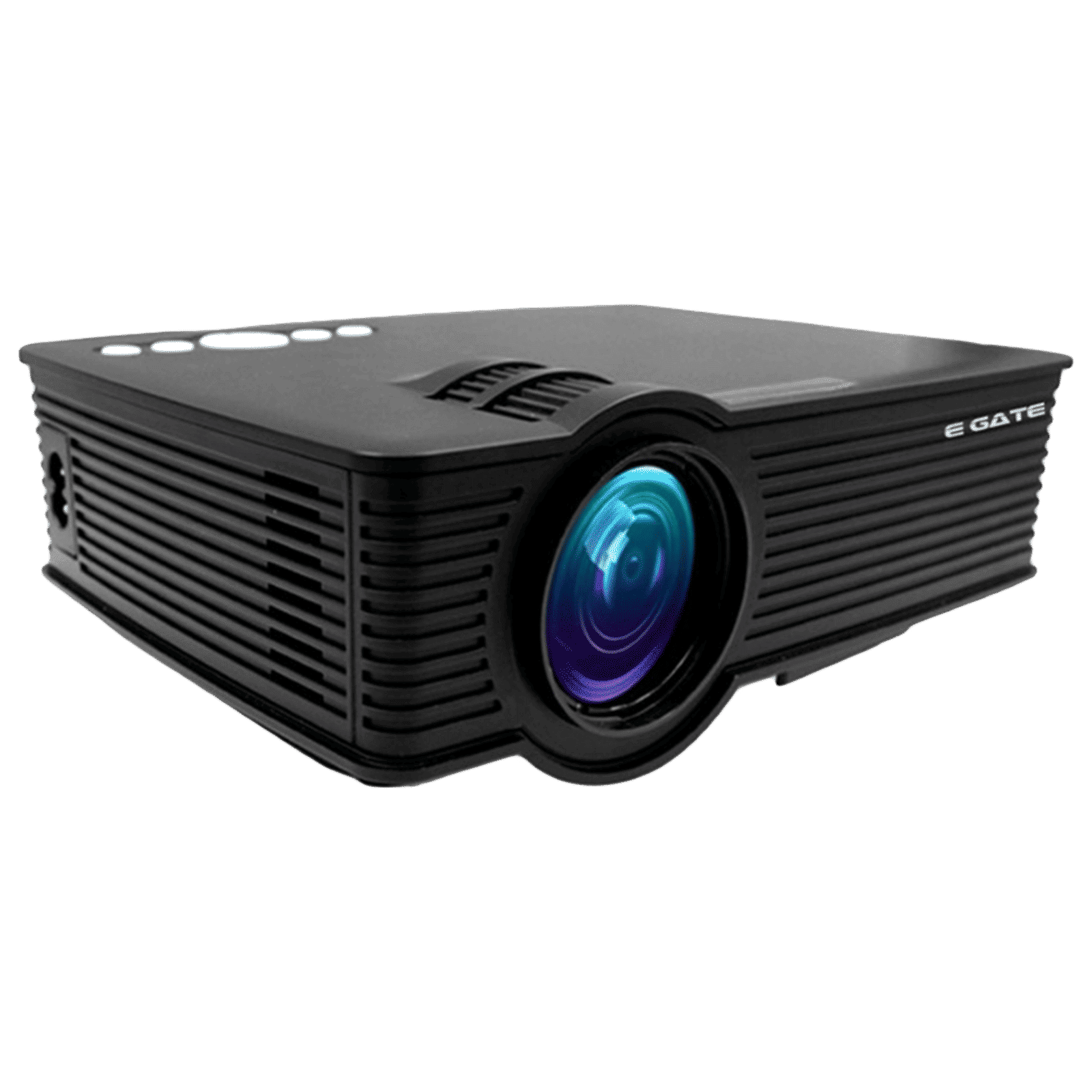 Egate I9 Pro HD LED/LCD Projector (2400 Lumens, USB + HDMI + AV + VGA Ports + SD Card, Stereo Speakers, Black)_2