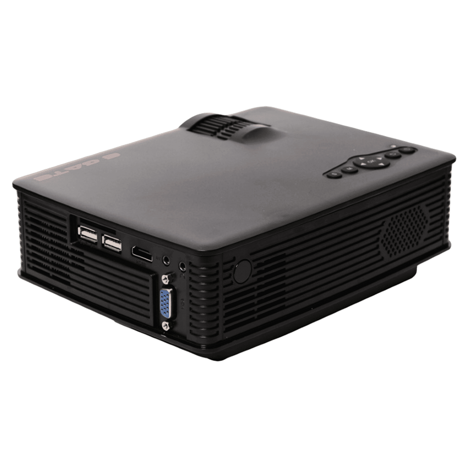 Egate I9 Pro HD LED/LCD Projector (2400 Lumens, USB + HDMI + AV + VGA Ports + SD Card, Stereo Speakers, Black)_3