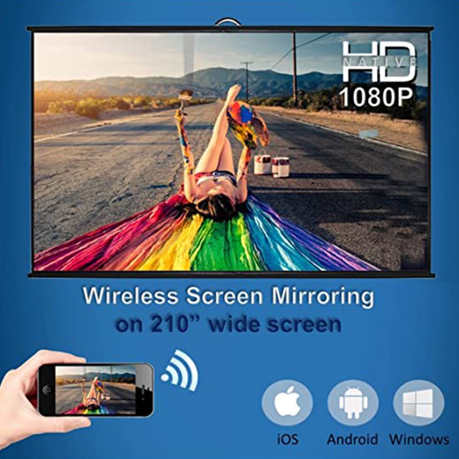 Egate K9 Pro Max Android Full HD LED/LCD Projector (6600 Lumens, USB, HDMI, LAN Port, Stereo Speakers, E08i33, White)_5