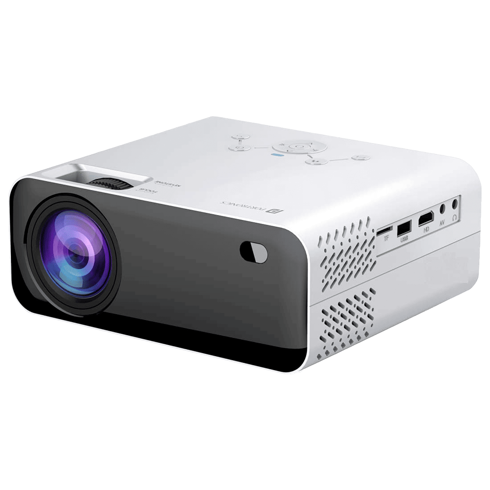 PORTRONICS BEEM 200 Plus Full HD LED Projector (200 Lumens, HDMI, WiFi, USB, VGA, Ultra-Vivid Picture, POR 283, White)_1