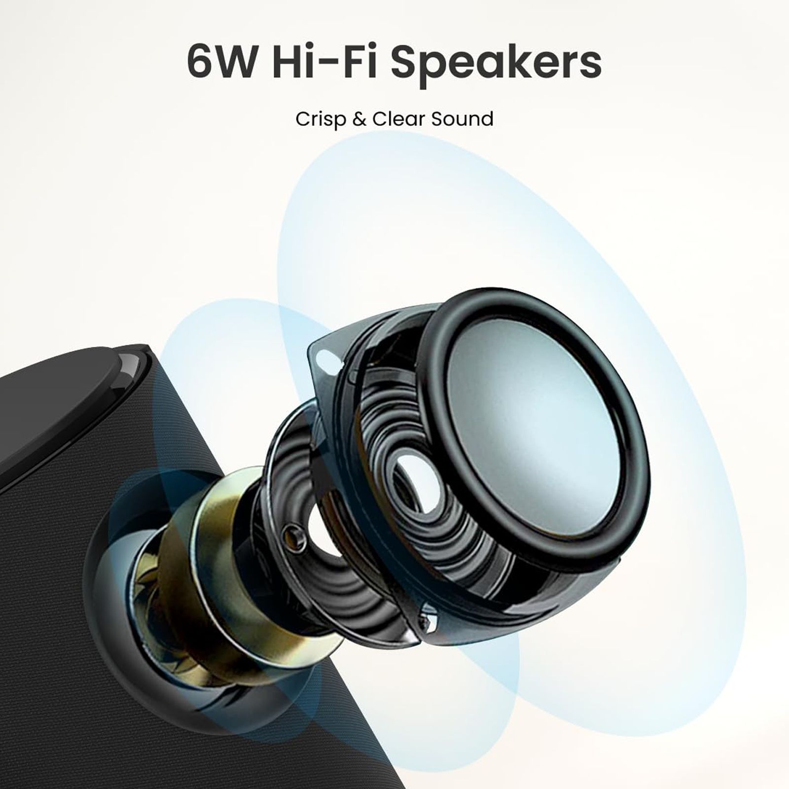 PORTRONICS Beem 400 HD LED Projector (6000 Lumens, HDMI, USB, WiFi, Bluetooth, 4D Keystone Correction, POR 1913, Black)_2