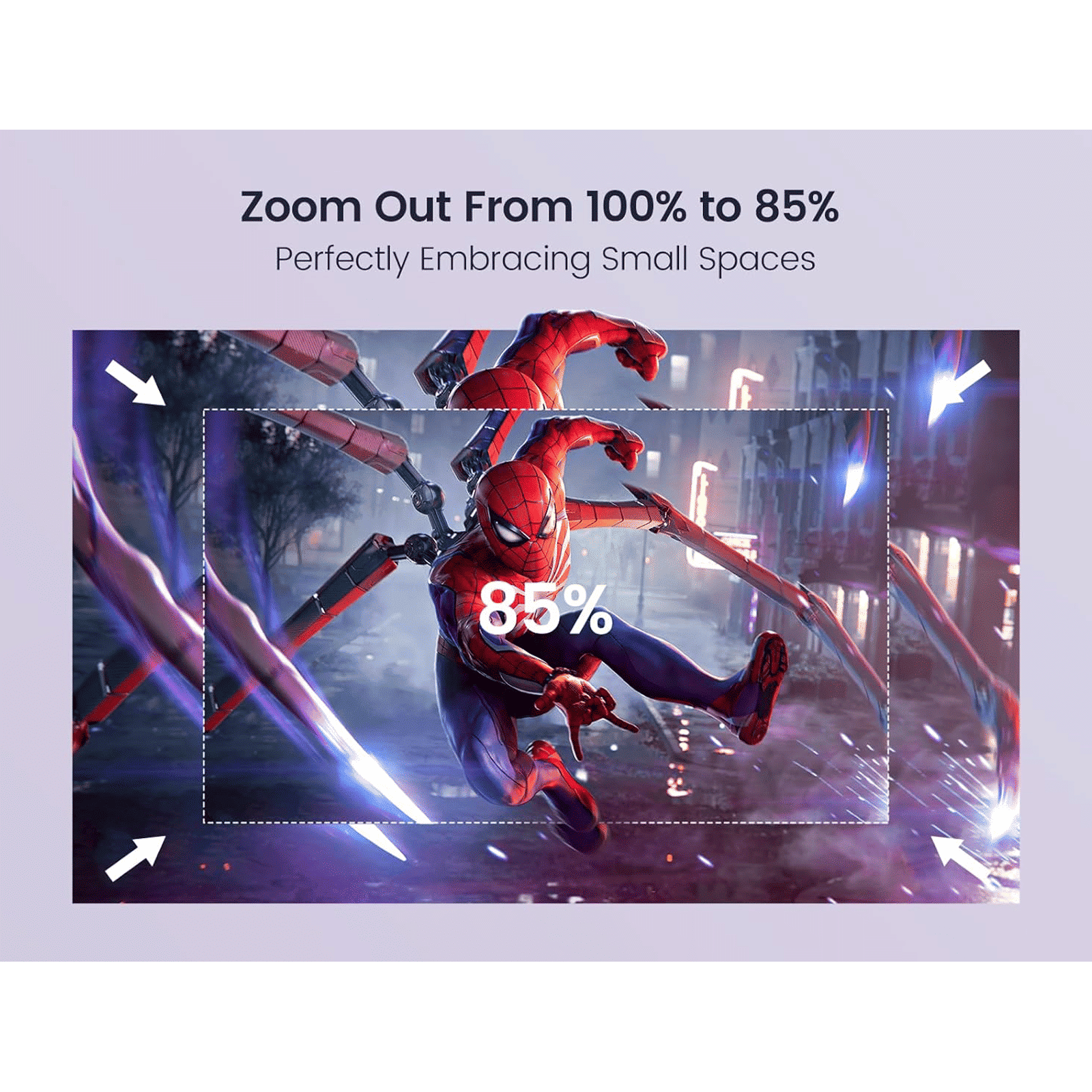 PORTRONICS Beem 440 HD Android 11 LED Smart Projector with Remote (1800 Lumens, Wi-Fi, Inbuilt OTT Apps, White) PORTRONICS Beem 440 HD Android 11 LED Smart Projector with Remote (1800 Lumens, Wi-Fi, Inbuilt OTT Apps, White)_5