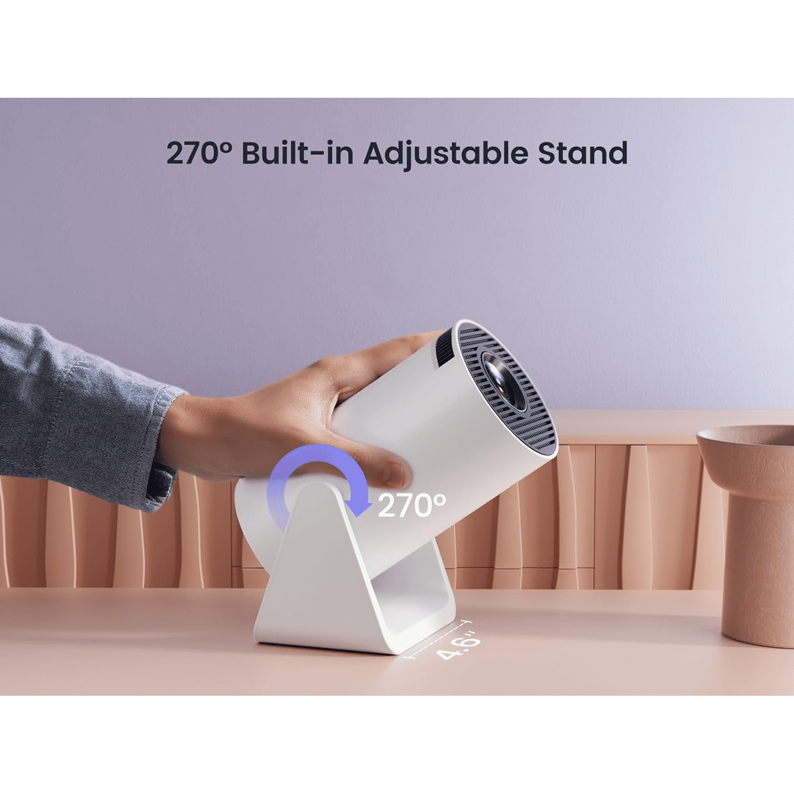 PORTRONICS Beem 440 HD Android 11 LED Smart Projector with Remote (1800 Lumens, Wi-Fi, Inbuilt OTT Apps, White) PORTRONICS Beem 440 HD Android 11 LED Smart Projector with Remote (1800 Lumens, Wi-Fi, Inbuilt OTT Apps, White)_2