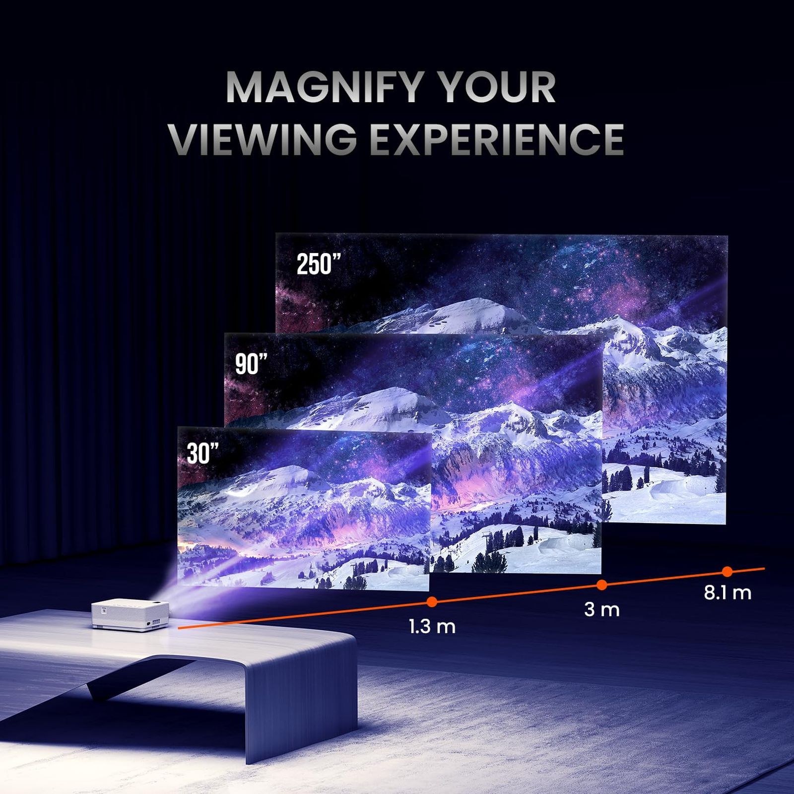 PORTRONICS Beem 420 Full HD LED Projector with Remote (3200 Lumens, Bluetooth, White)_5