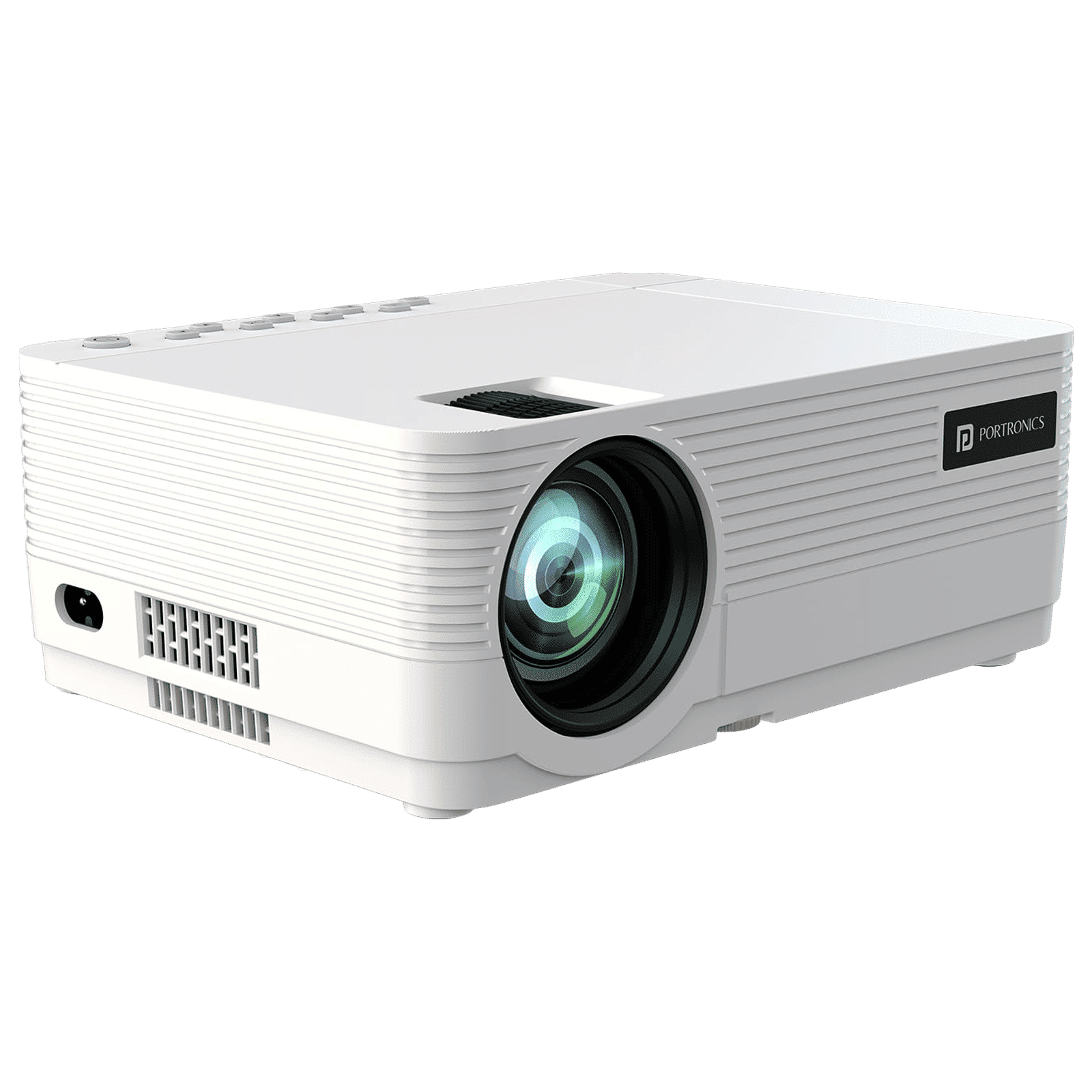 PORTRONICS Beem 420 Full HD LED Projector with Remote (3200 Lumens, Bluetooth, White)_1