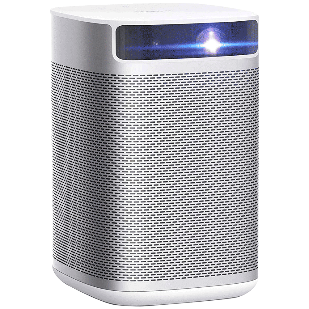 XGIMI MoGo Pro 1080p Smart Projector (DLP, 300 ANSI Lumens, Android TV 9.0 + Harman/Kardon Speakers, 30,000 Hours Lamp Life - Portable Projector with Google Assistant, White and Aluminium)_3